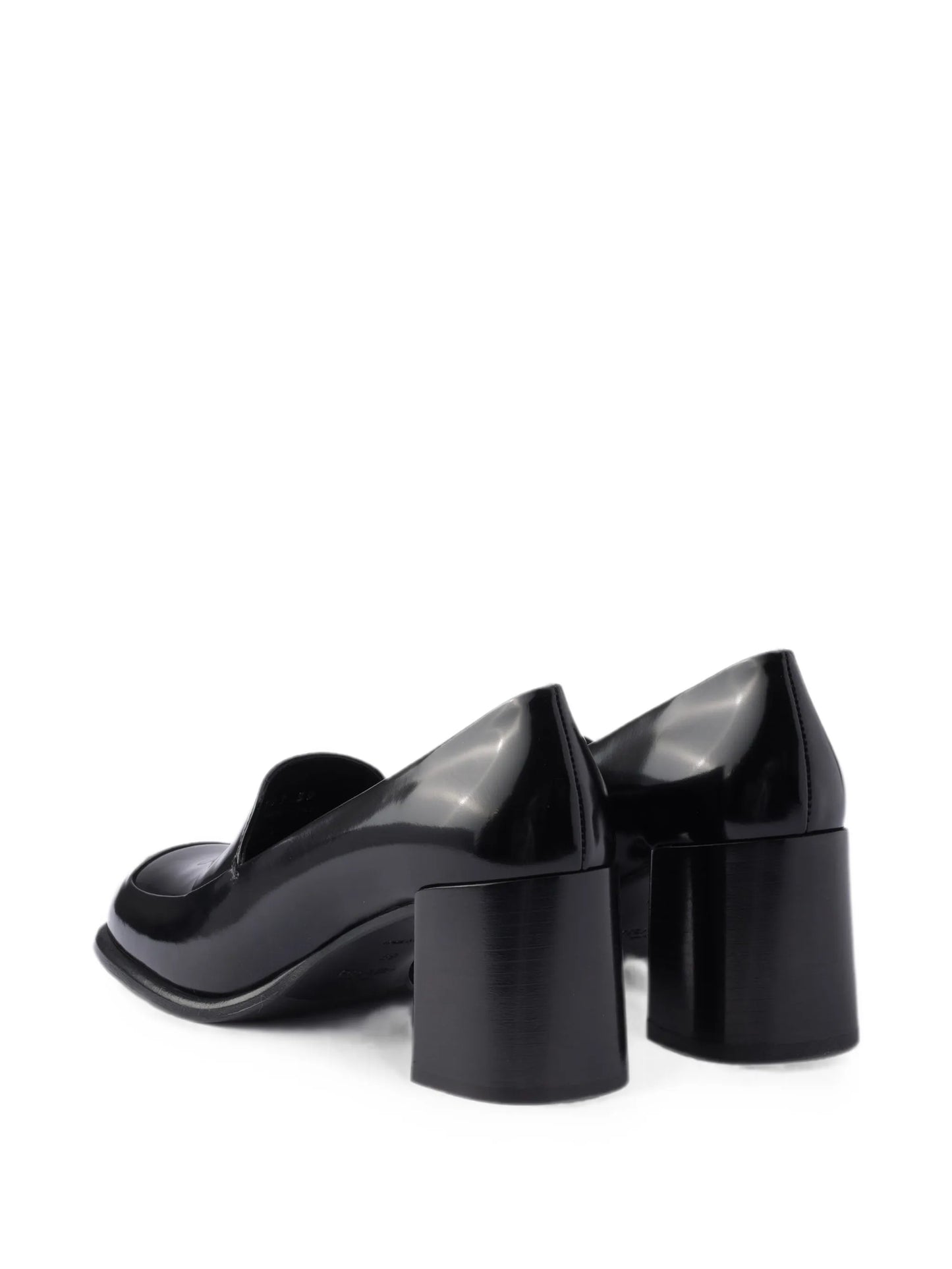 brushed leather loafers
