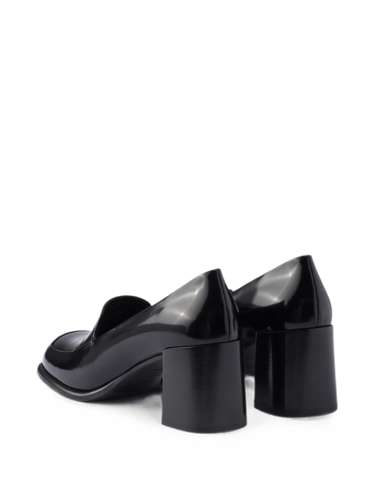 brushed leather loafers