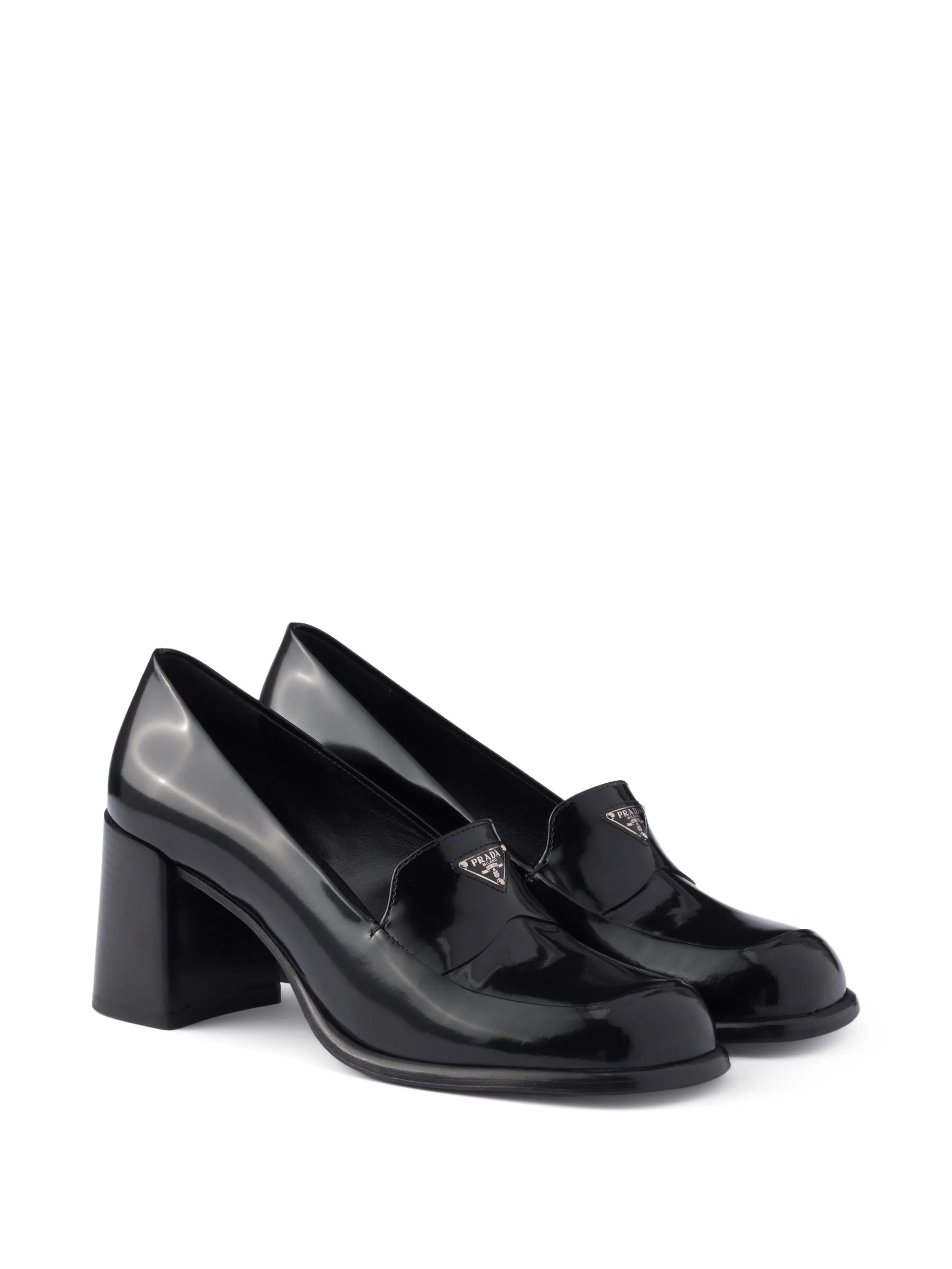 brushed leather loafers