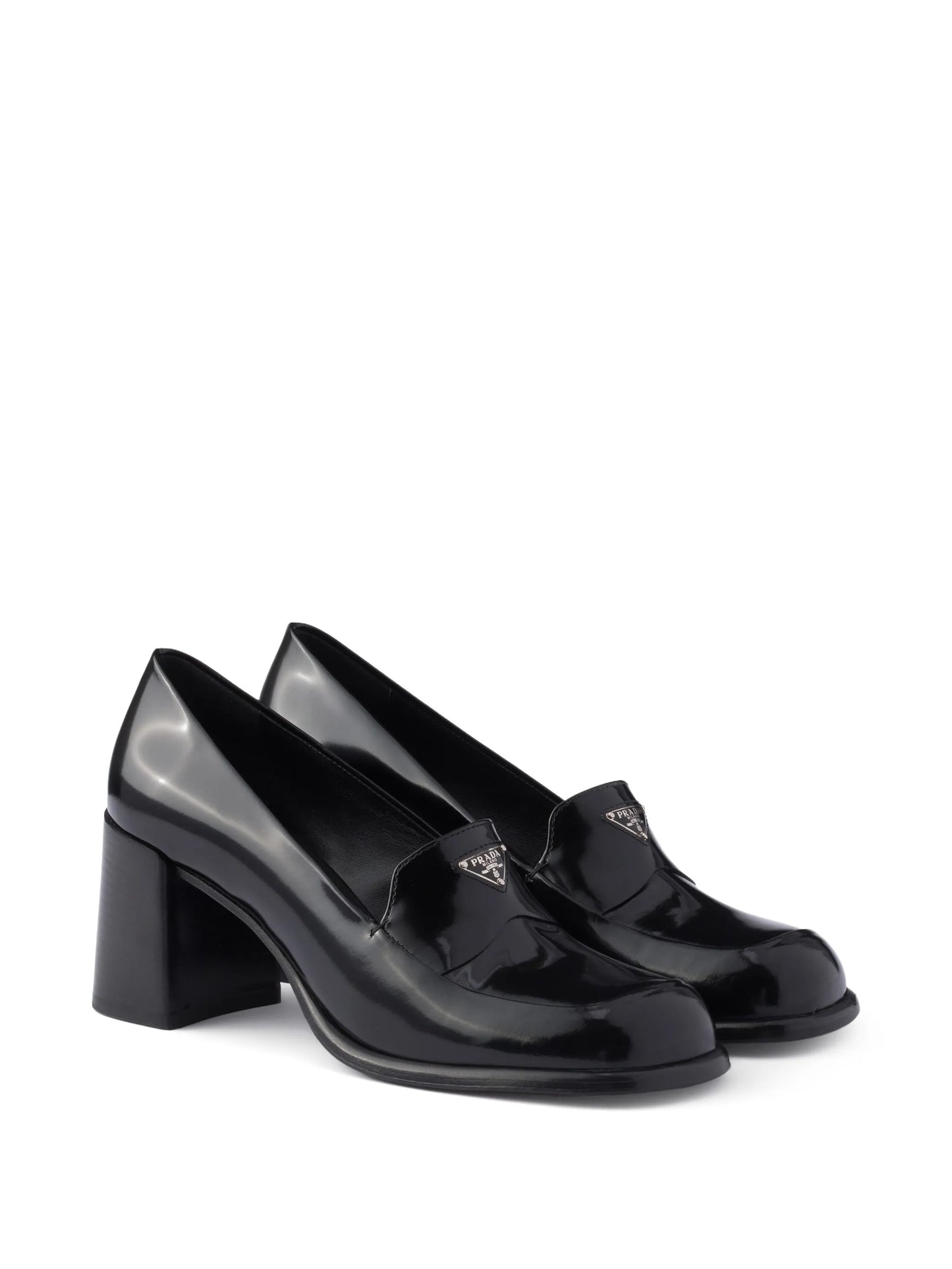 brushed leather loafers