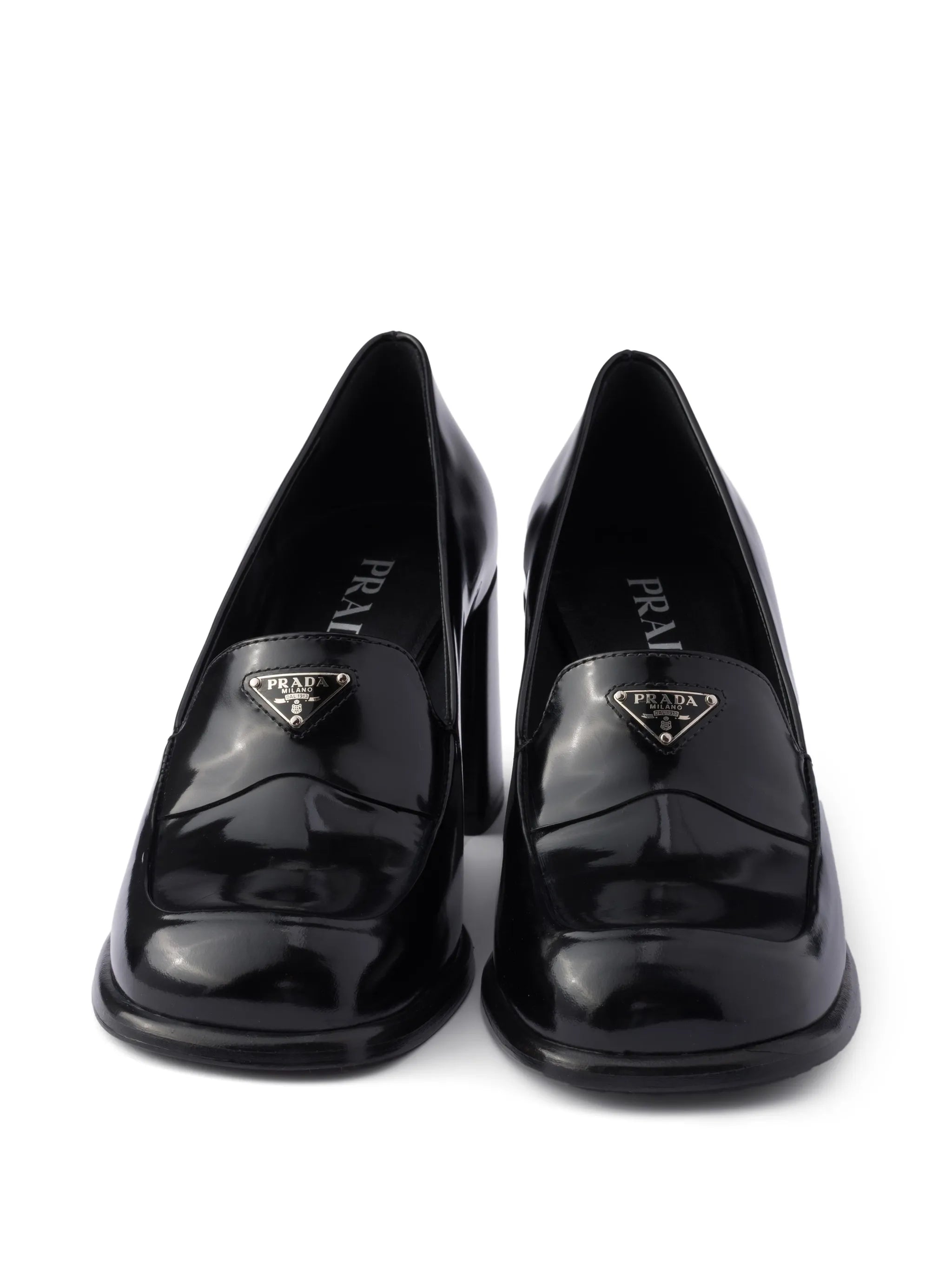 brushed leather loafers