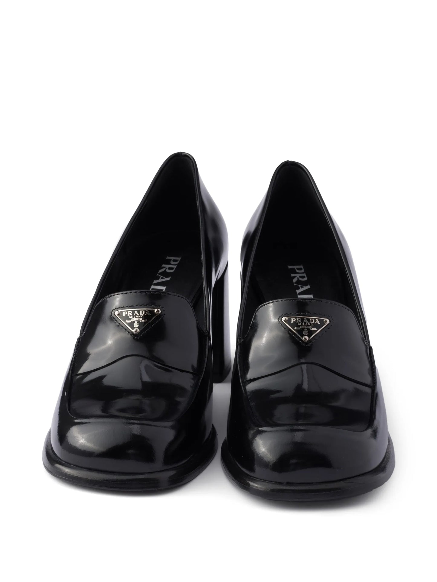brushed leather loafers