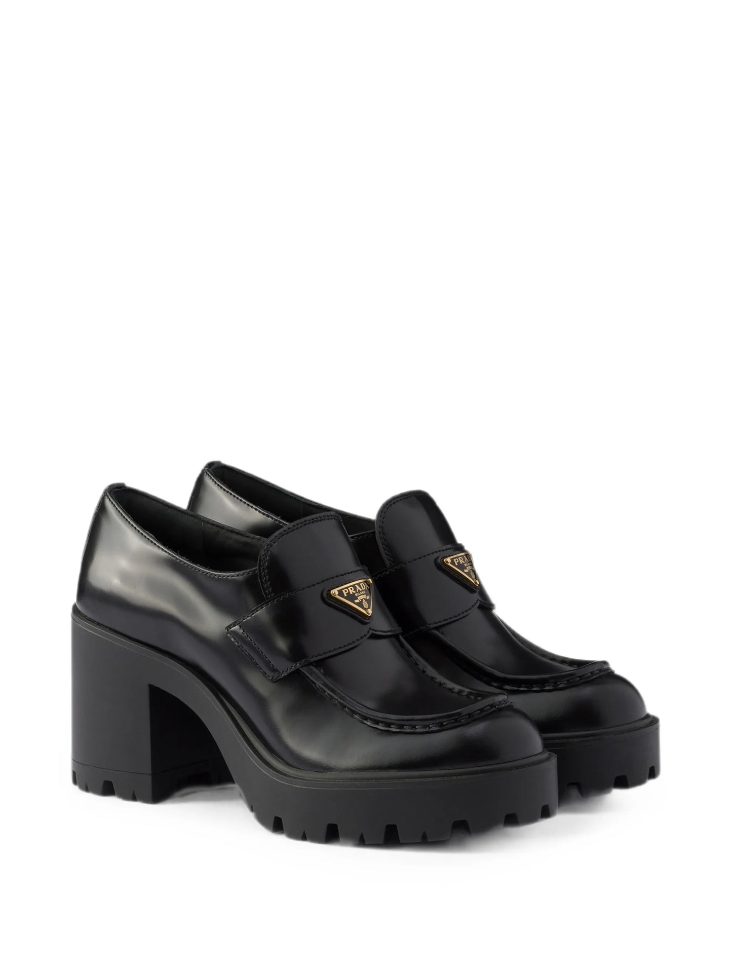 brushed-leather loafers