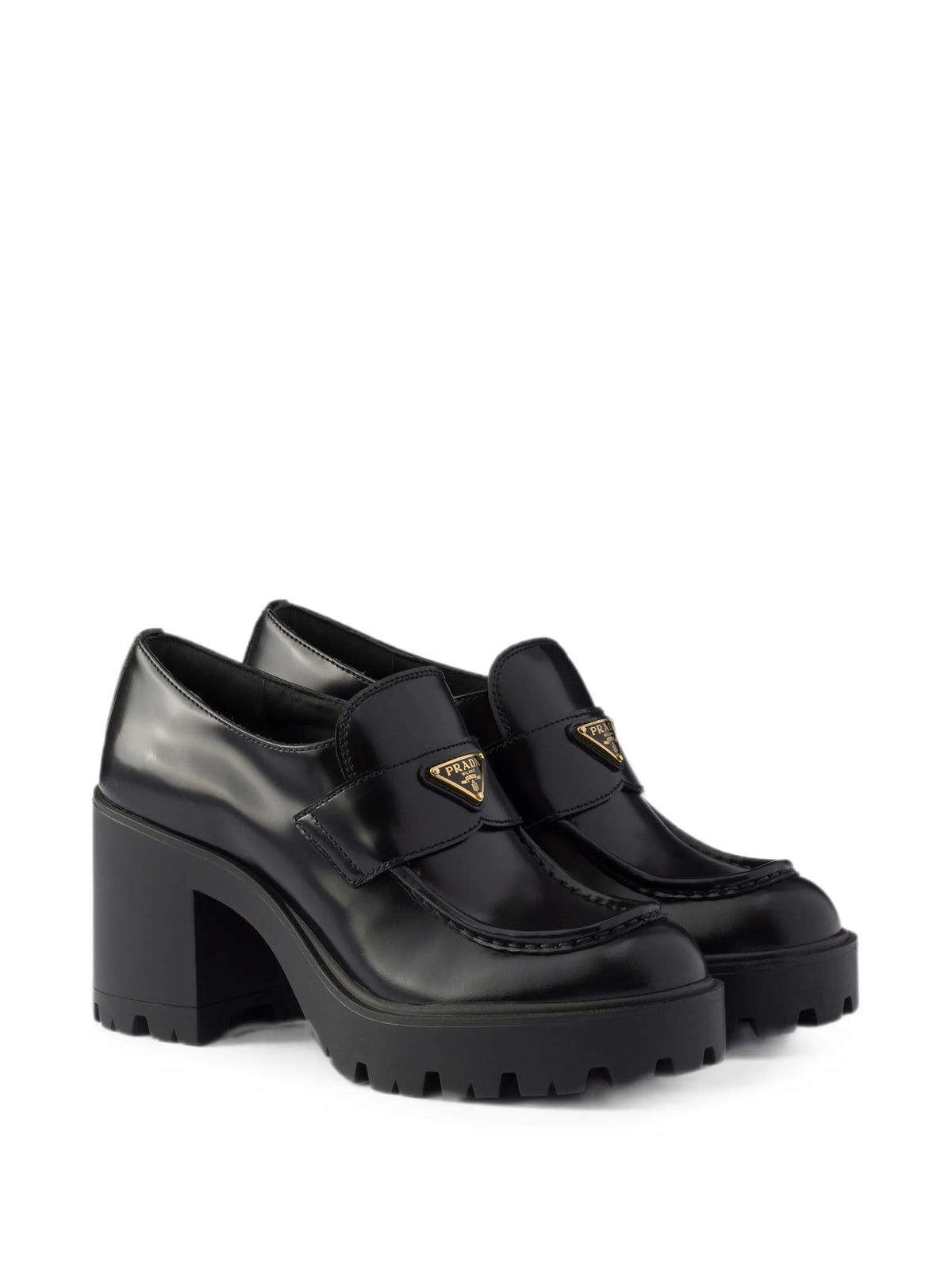 brushed-leather loafers