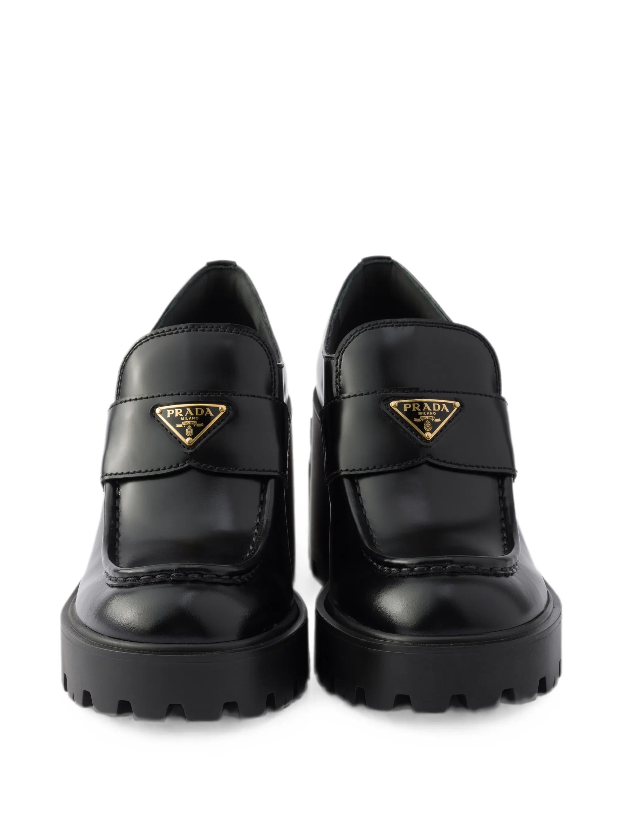 brushed-leather loafers