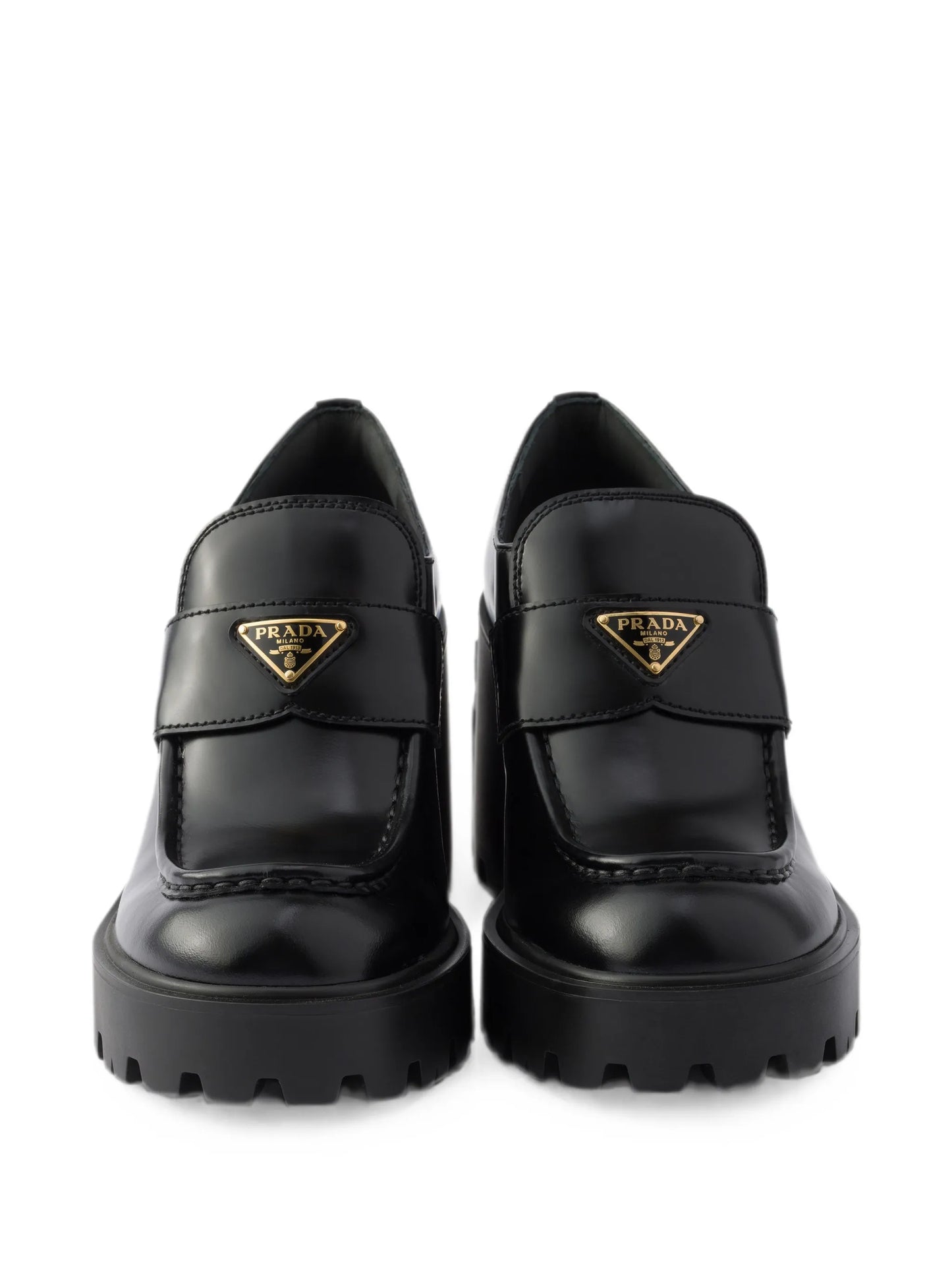 brushed-leather loafers