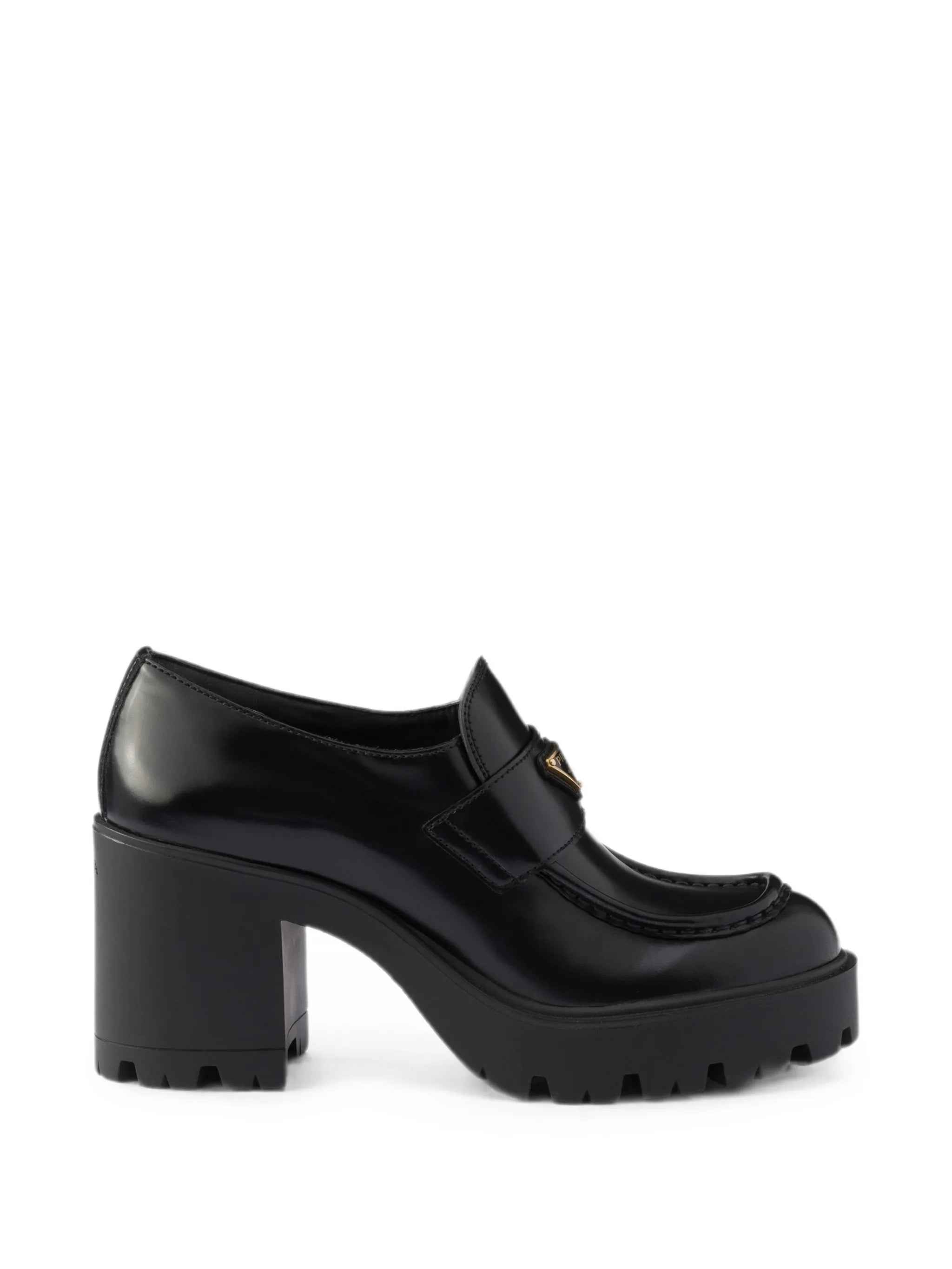 brushed-leather loafers
