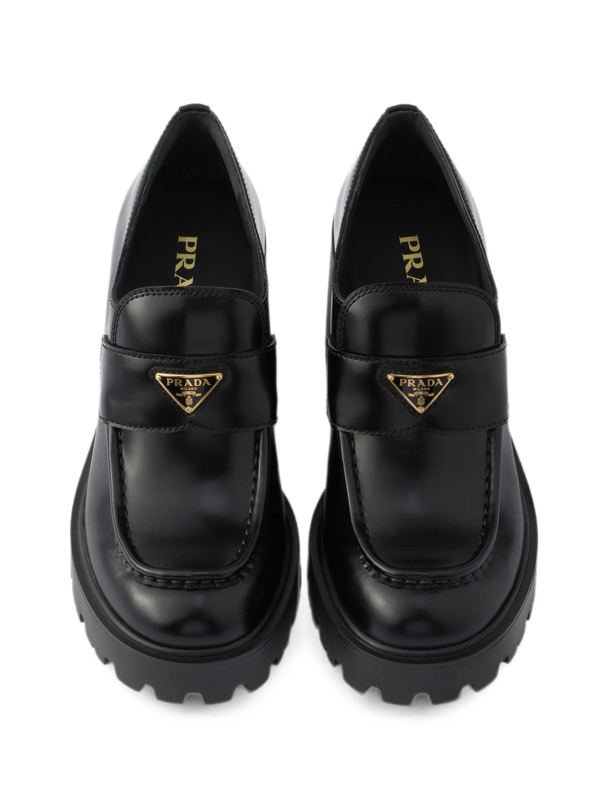 brushed-leather loafers