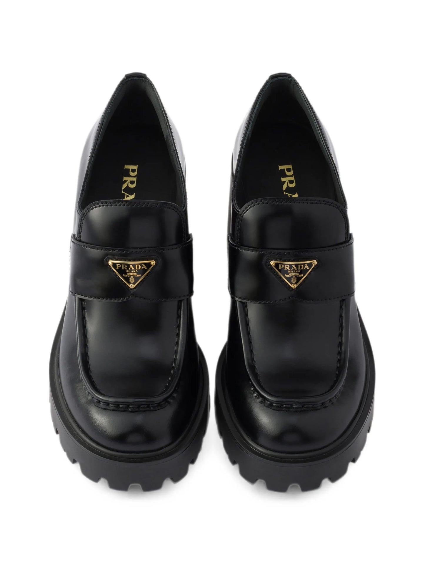 brushed-leather loafers