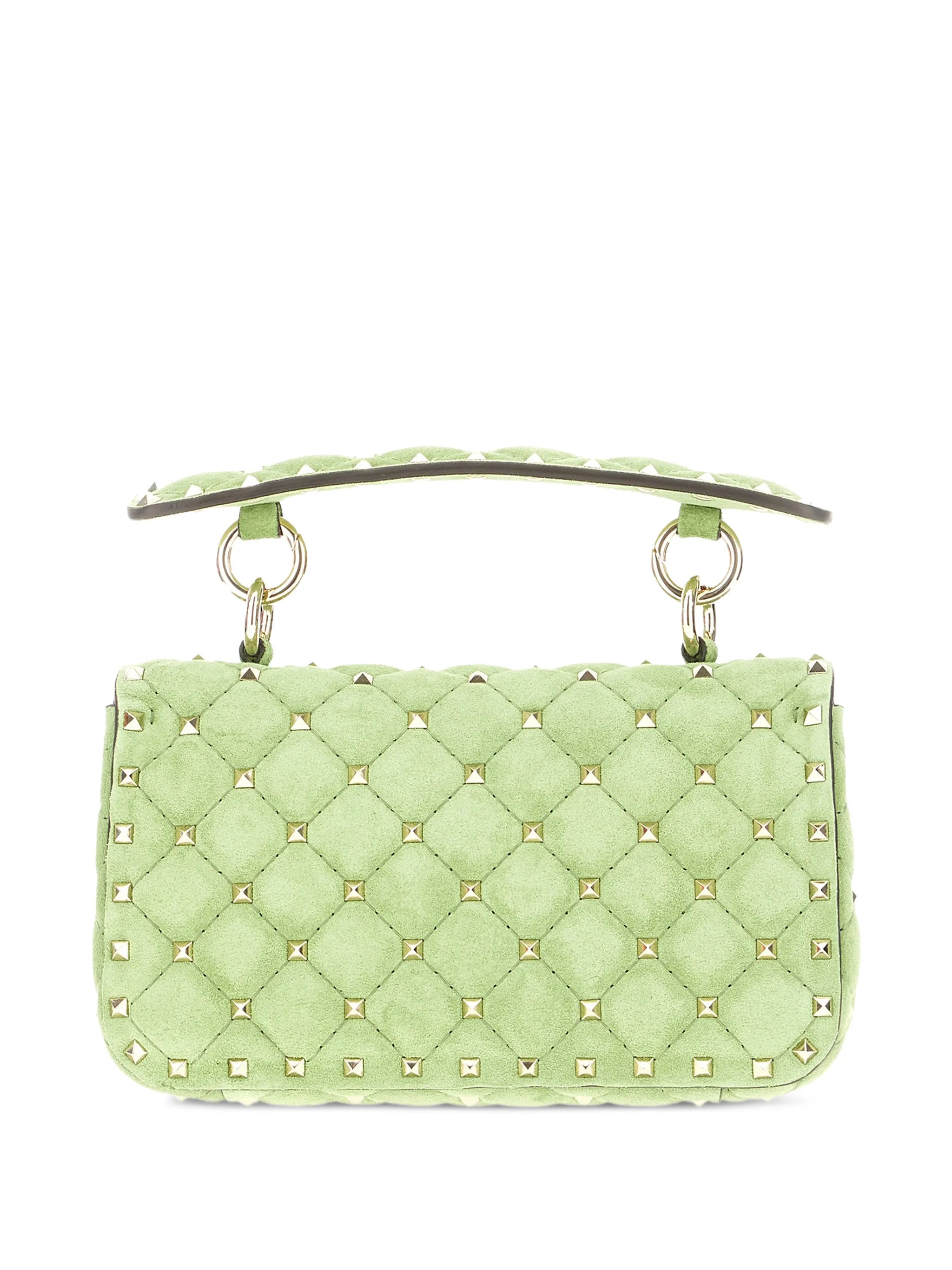 Rockstud Spike calf suede shoulder bag