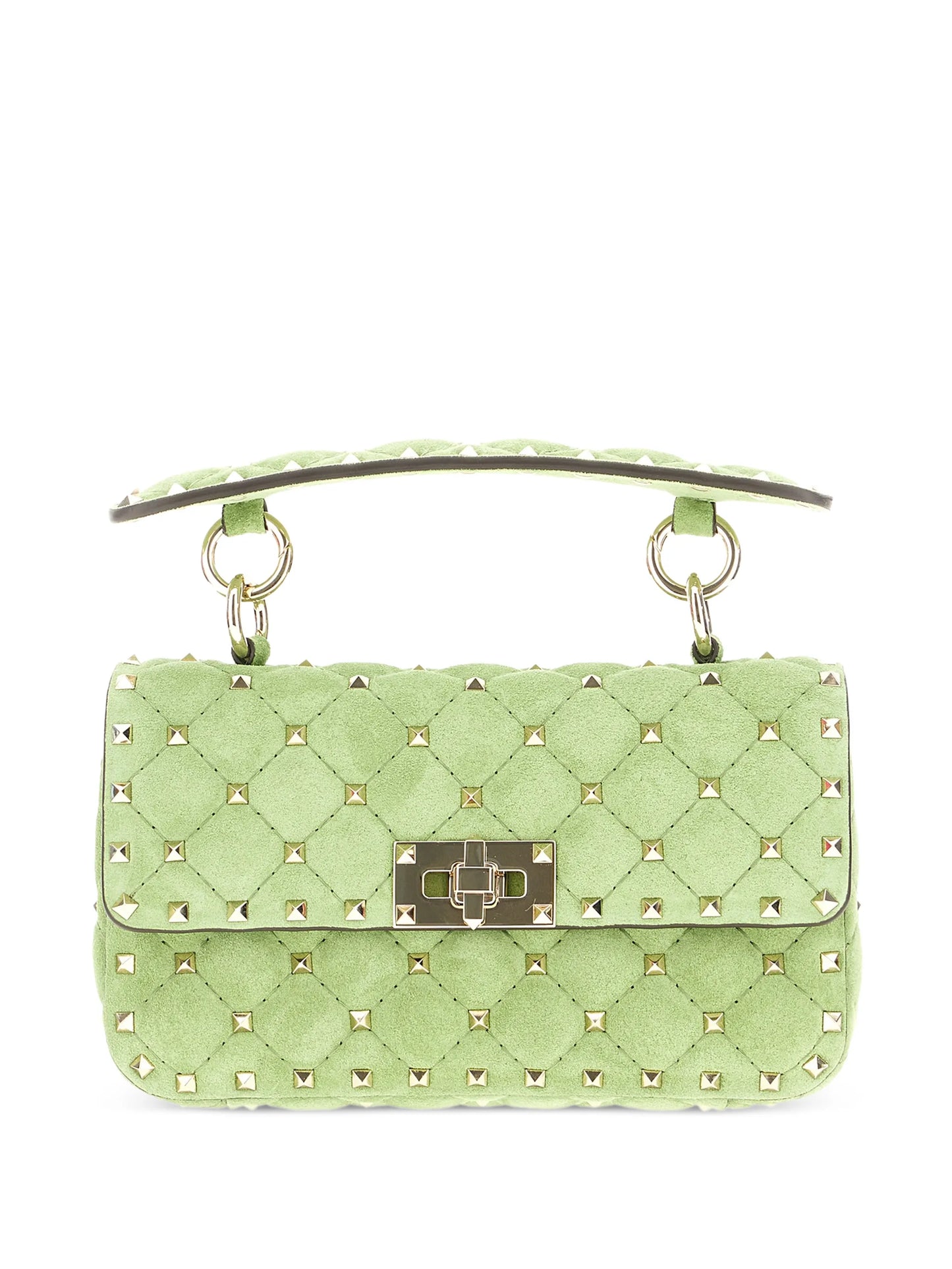 Rockstud Spike calf suede shoulder bag
