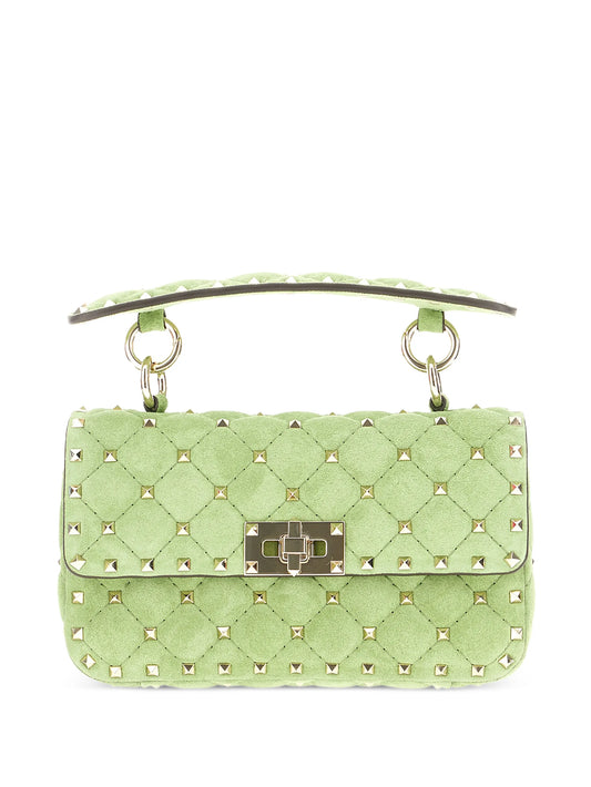 Rockstud Spike calf suede shoulder bag