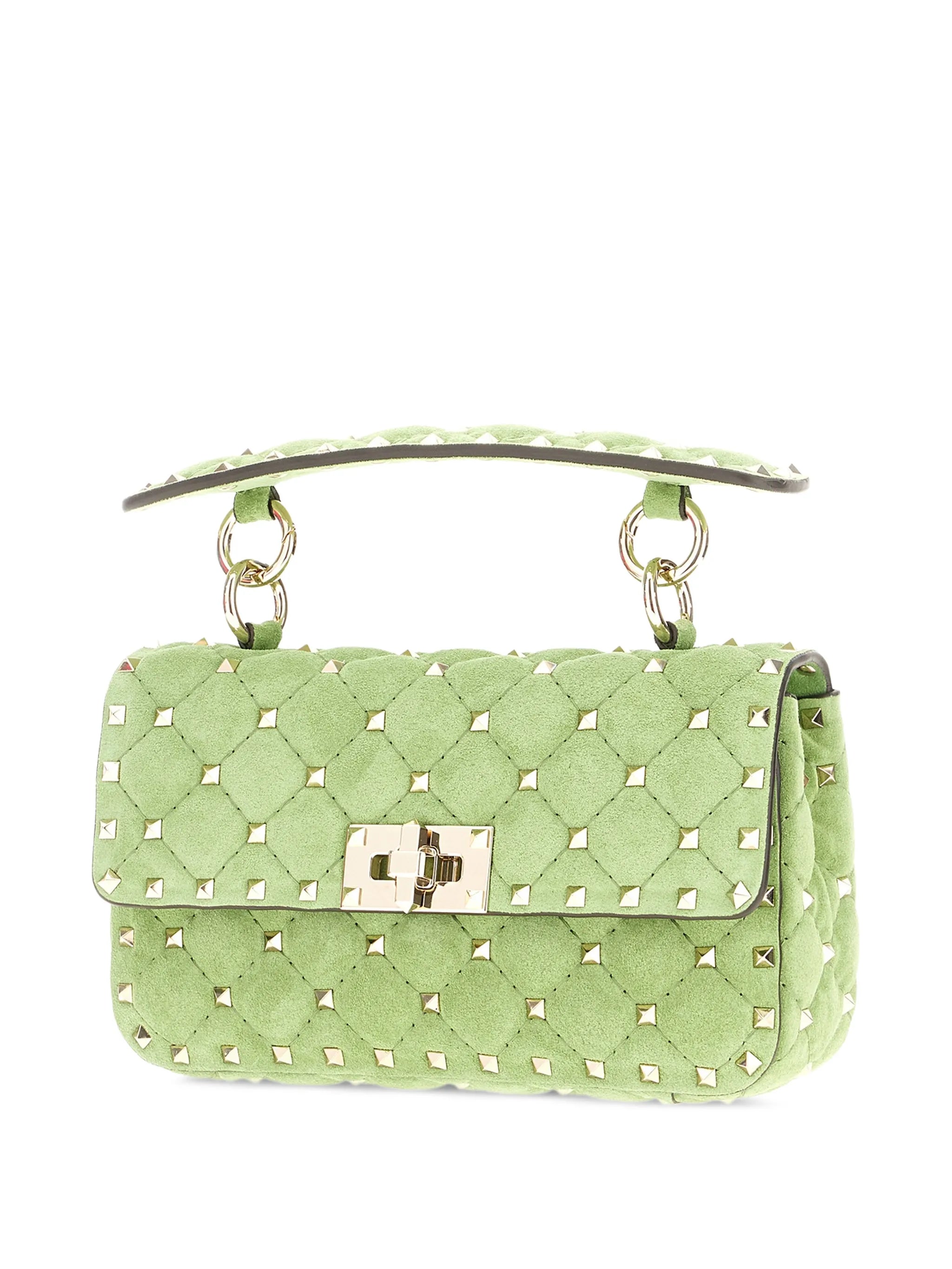 Rockstud Spike calf suede shoulder bag