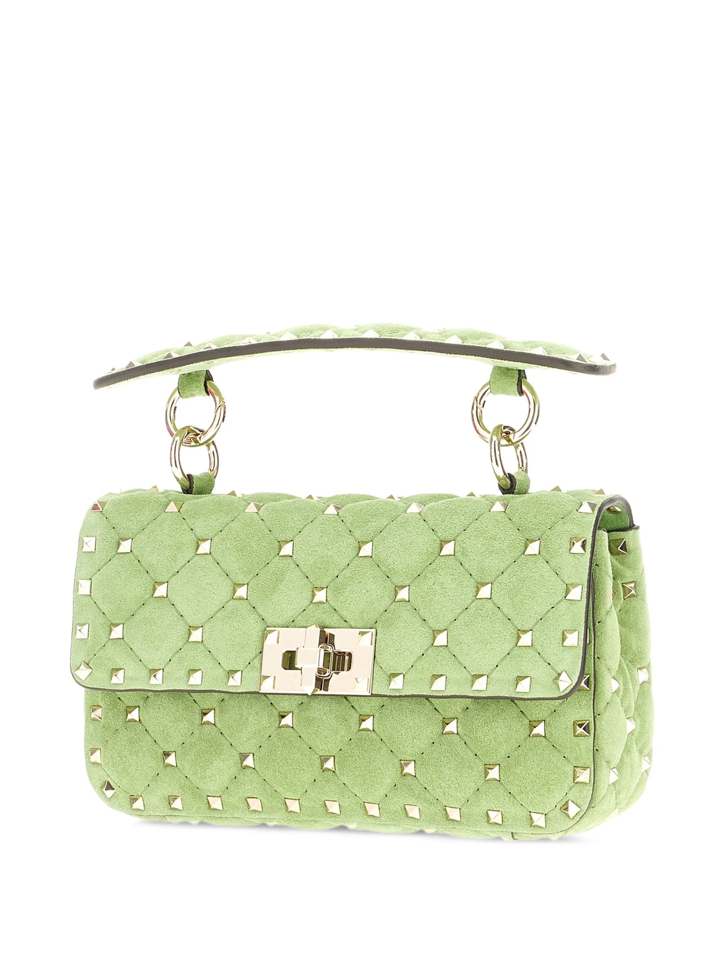 Rockstud Spike calf suede shoulder bag