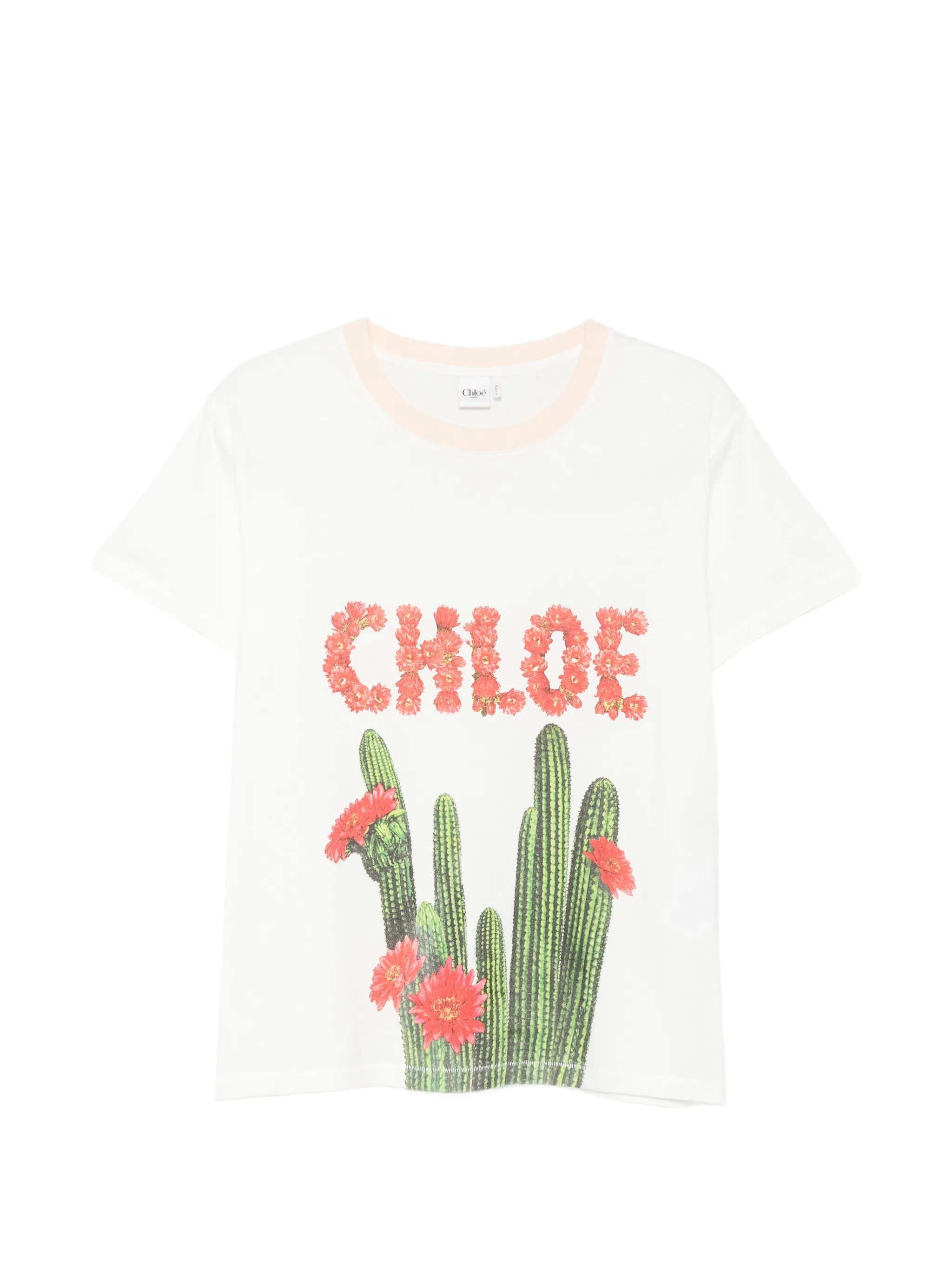 cactus-print cotton T-shirt