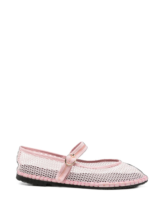 Isabella fishnet ballet flats