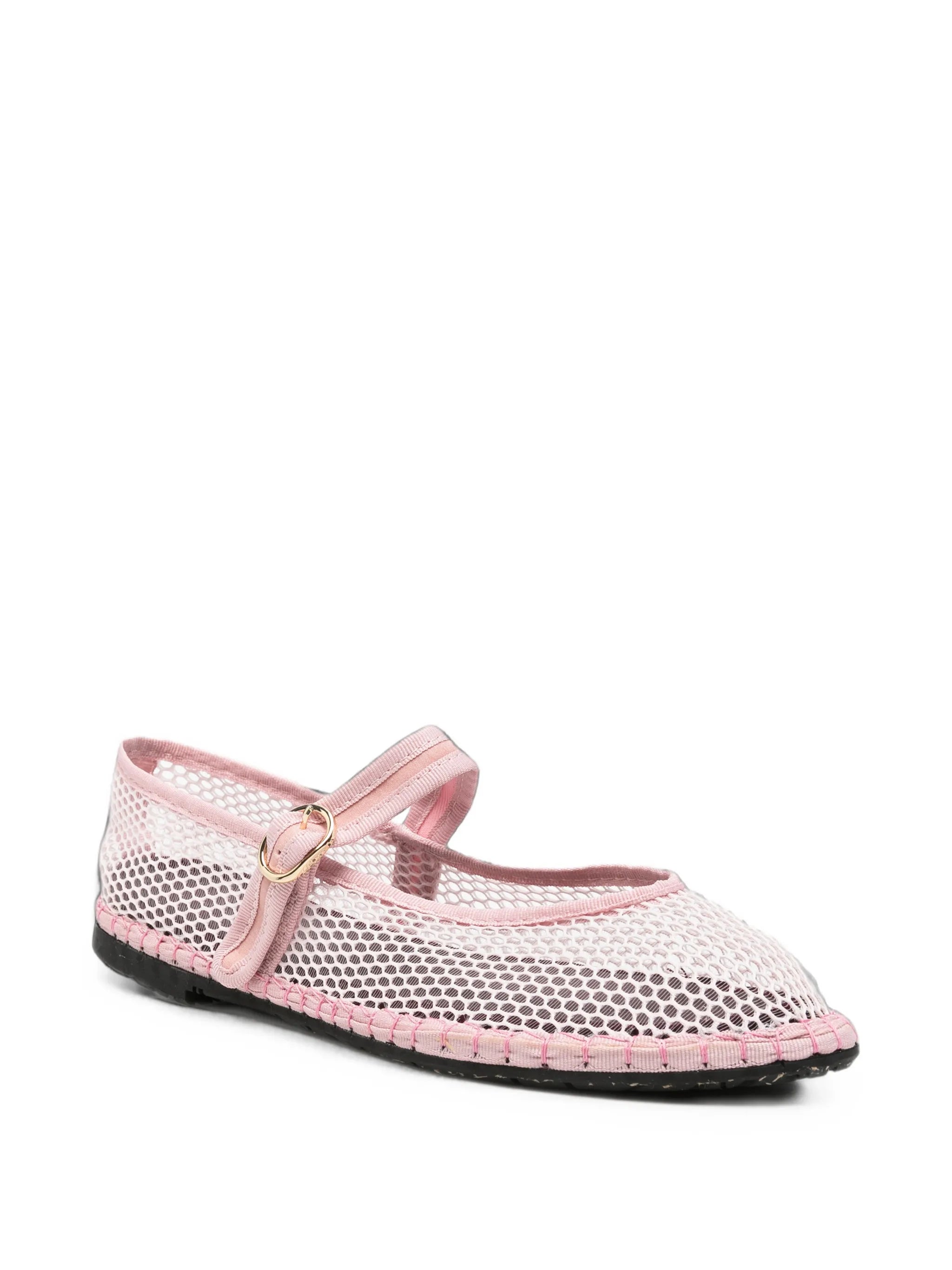 Isabella fishnet ballet flats