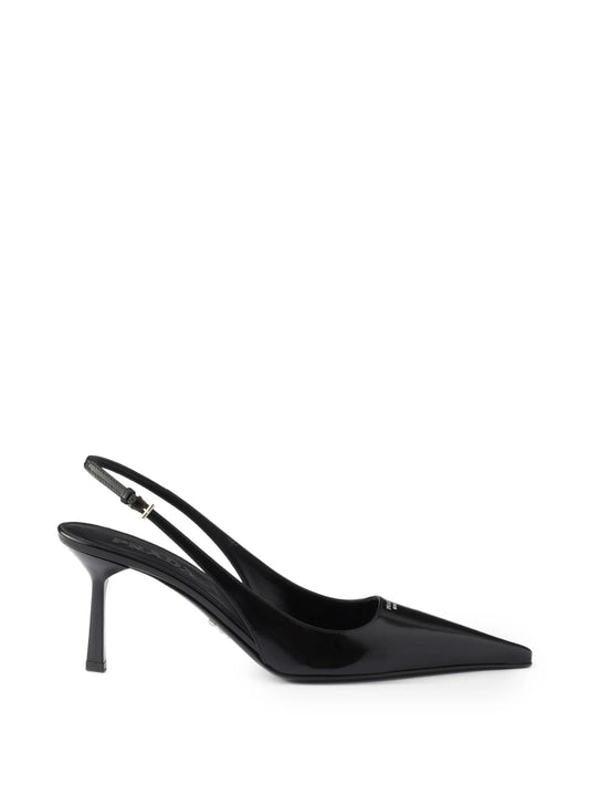 slingback pointed-toe pumps