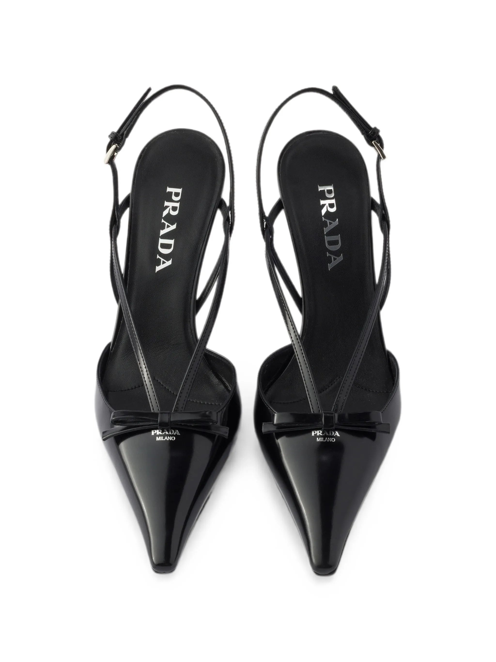 brushed-leather slingback pumps