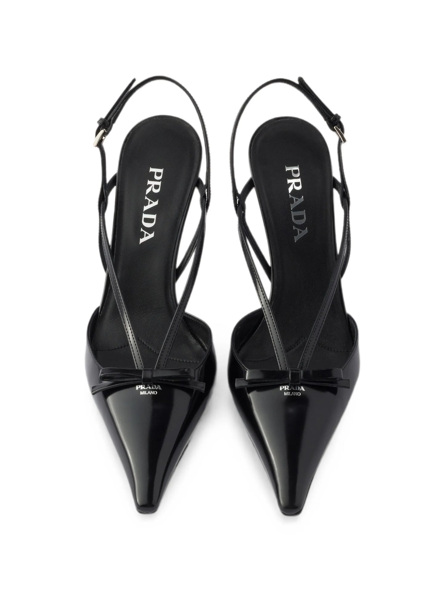 brushed-leather slingback pumps