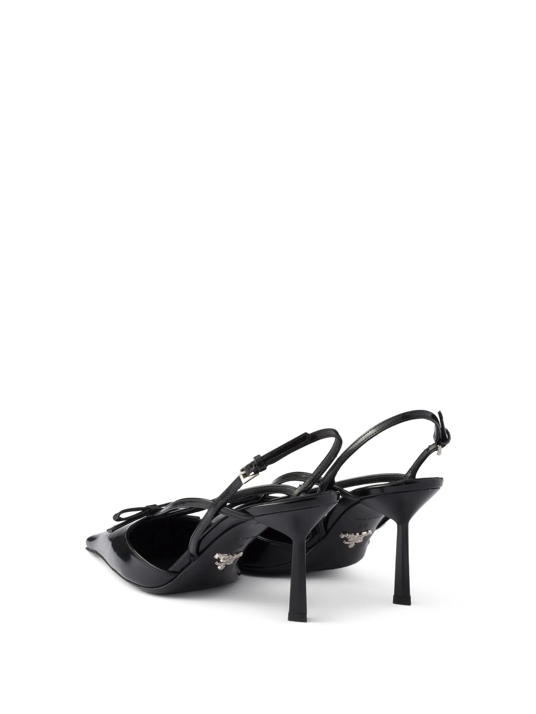 brushed-leather slingback pumps