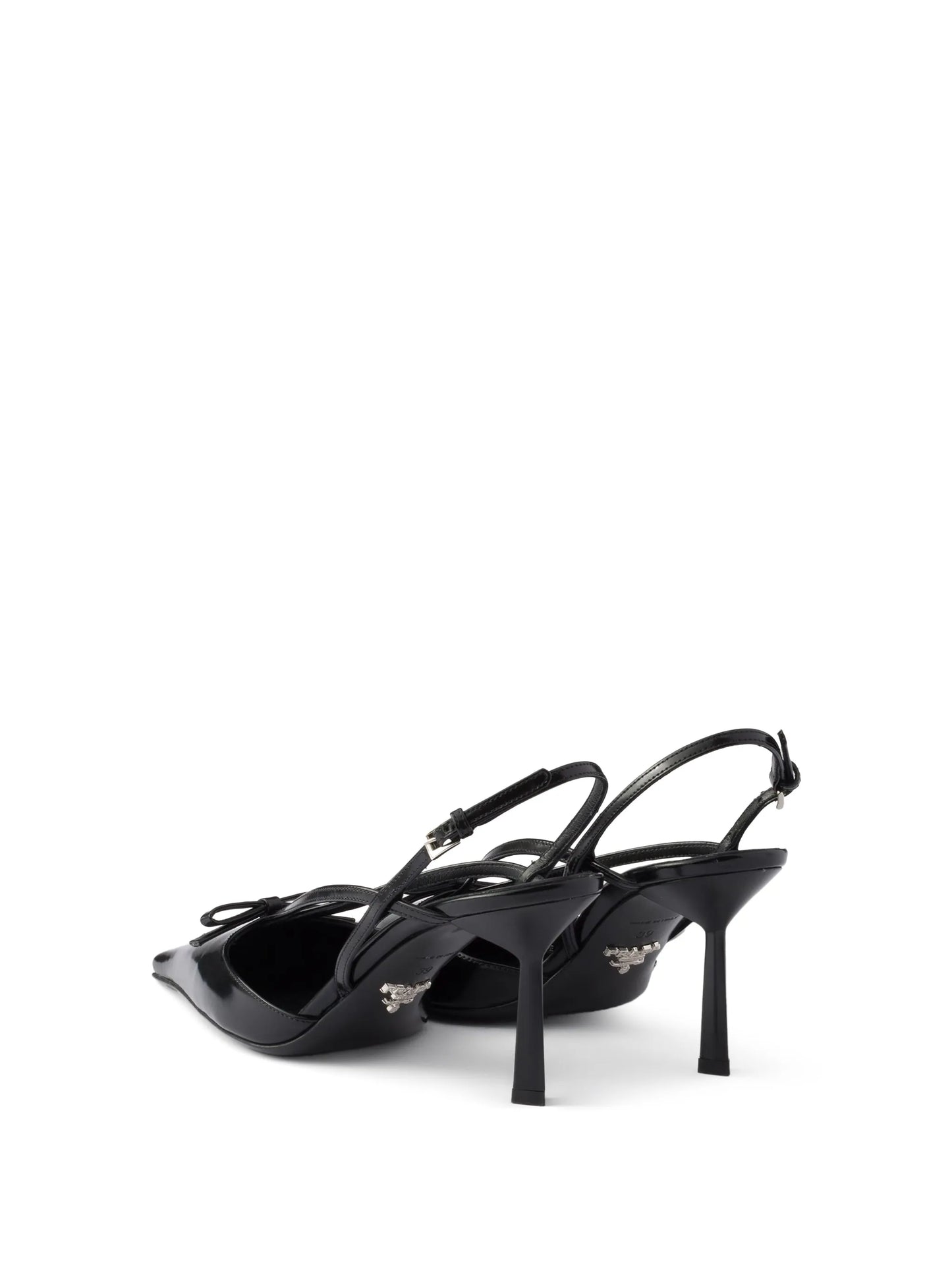 brushed-leather slingback pumps