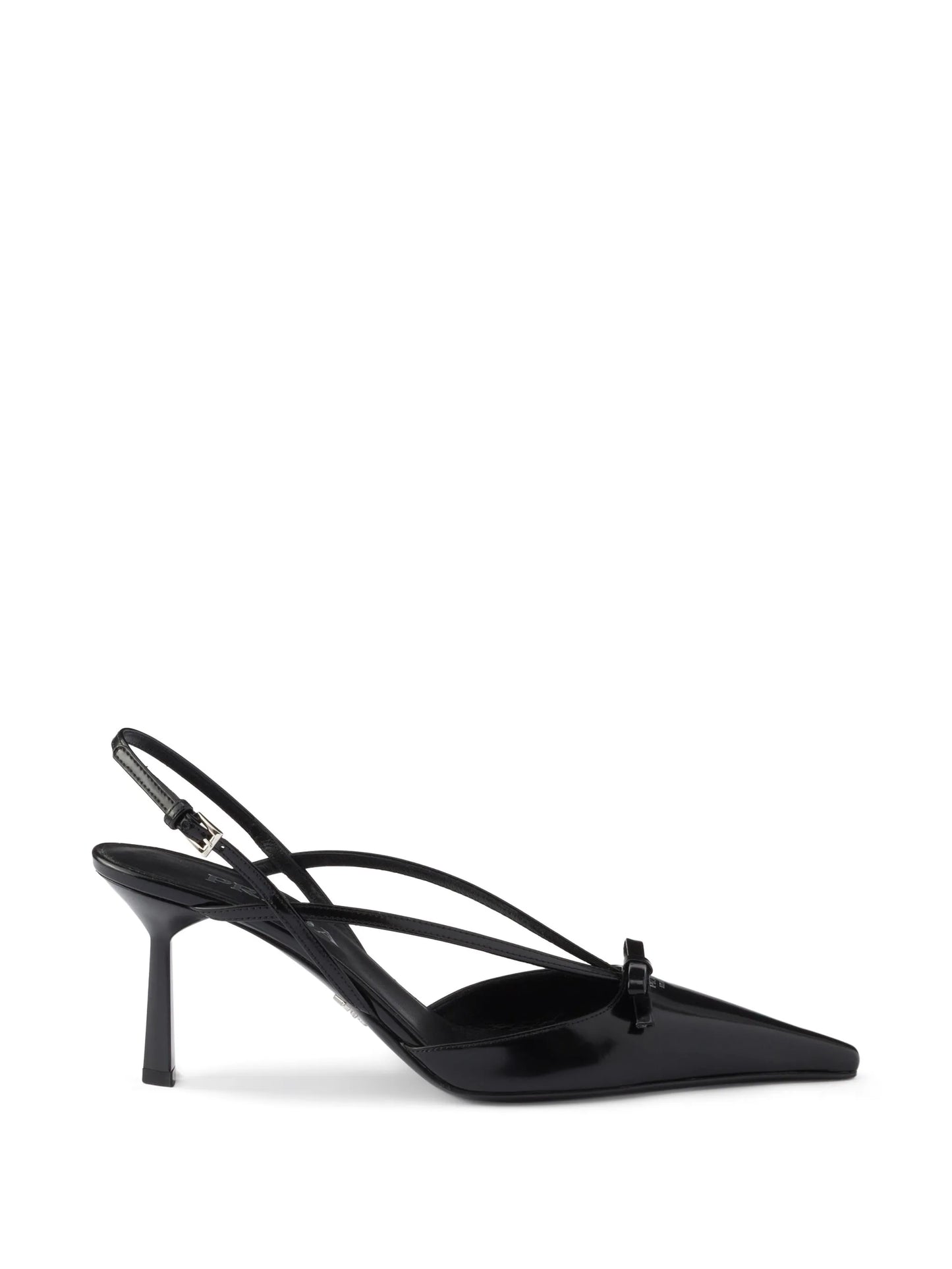 brushed-leather slingback pumps