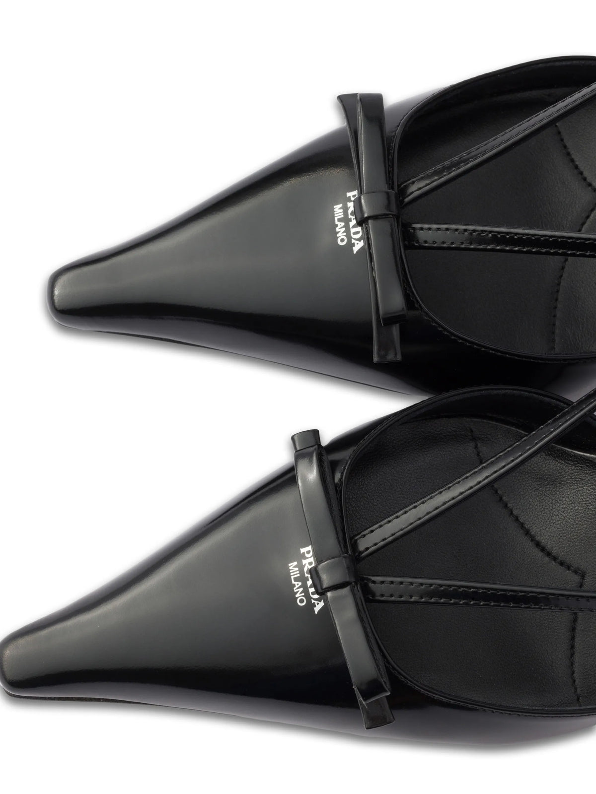 brushed leather slingback pumps