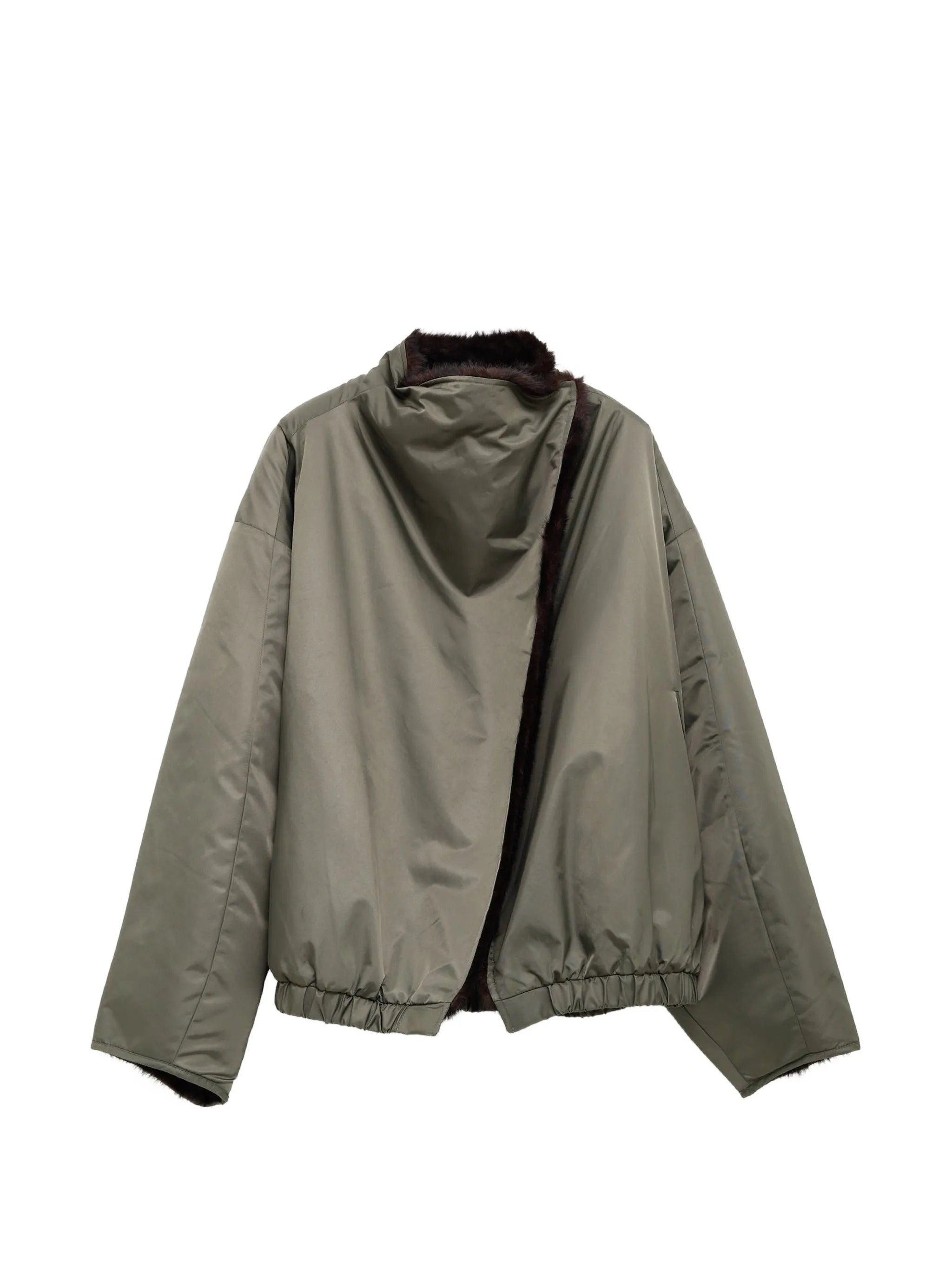 Vera faux-fur elasticated-hem jacket