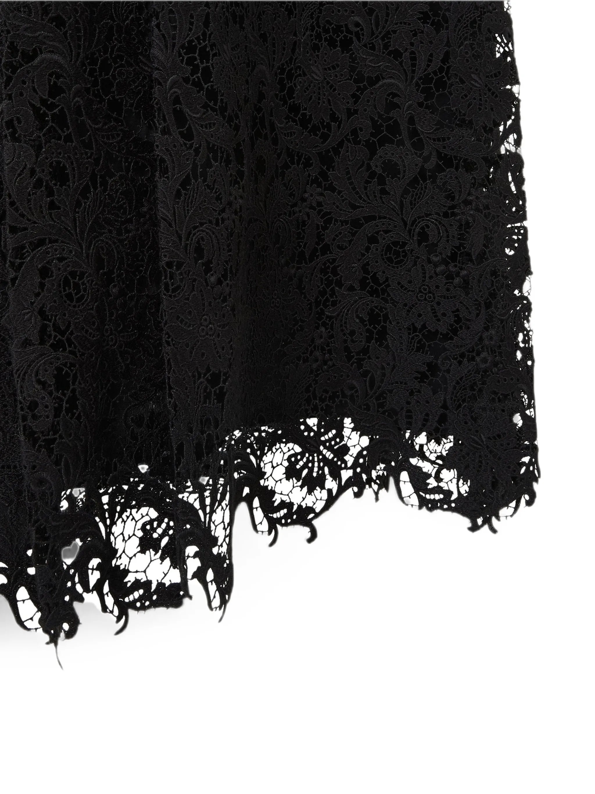lace pleated midi skirt