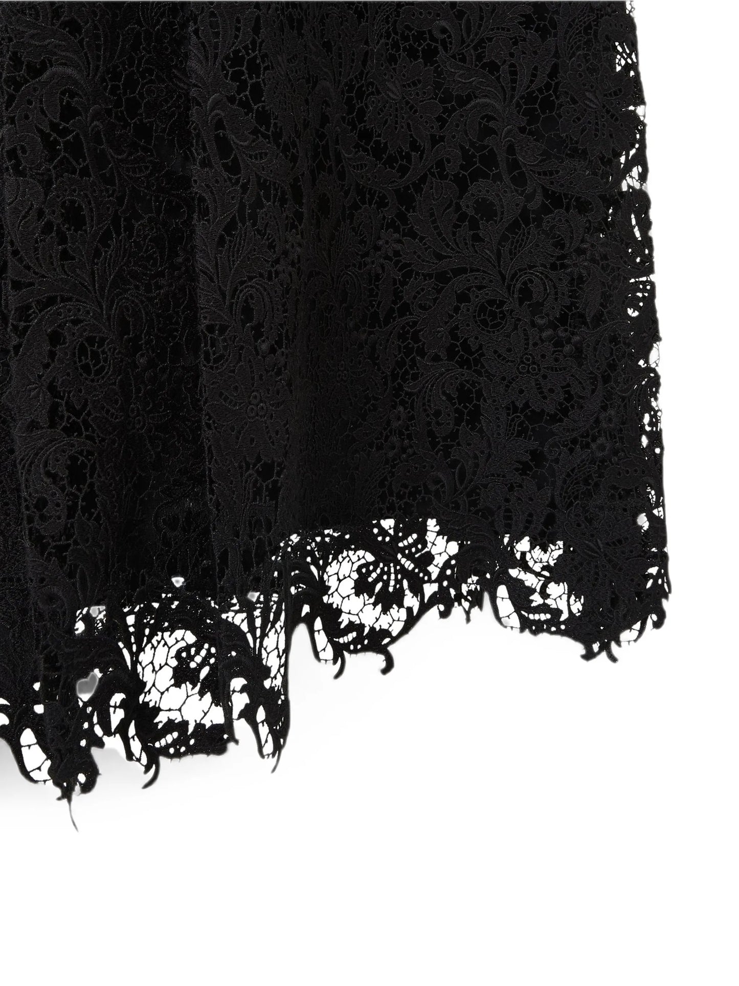 lace pleated midi skirt