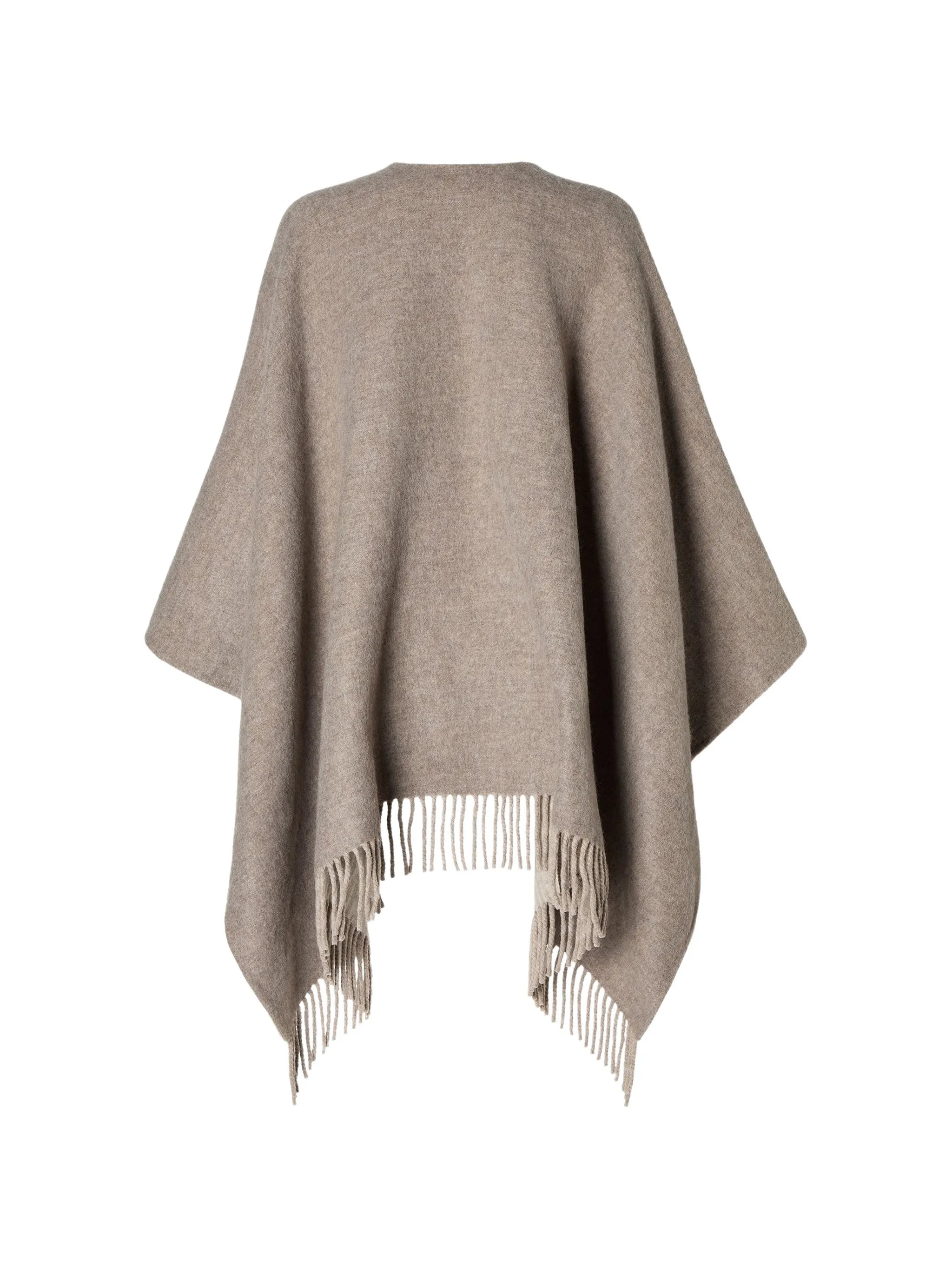 reversible fringed poncho