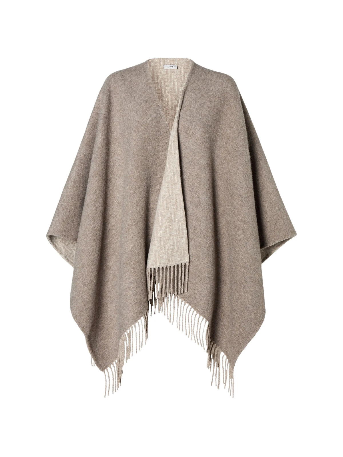 reversible fringed poncho