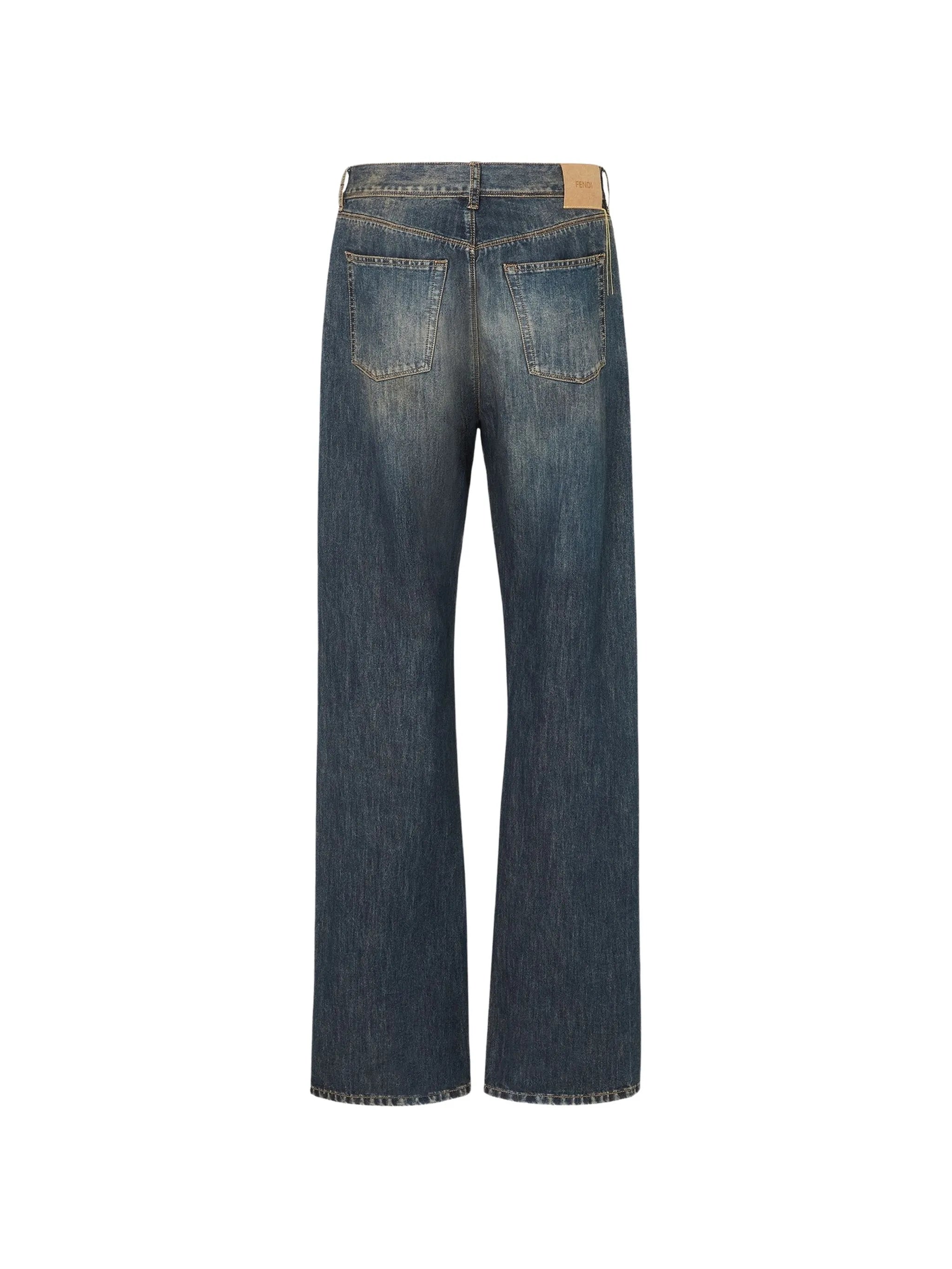 faded-effect jeans