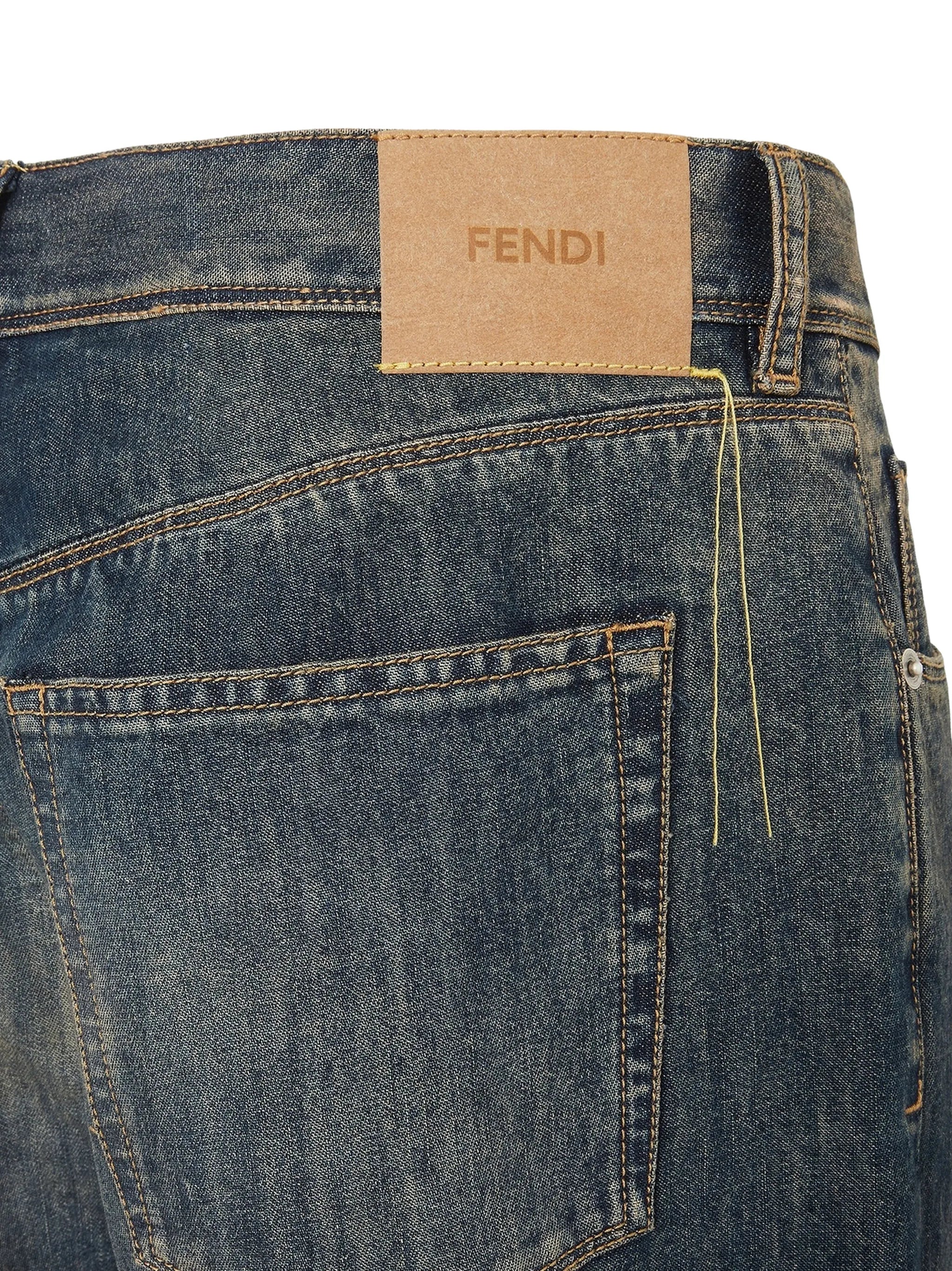 faded-effect jeans