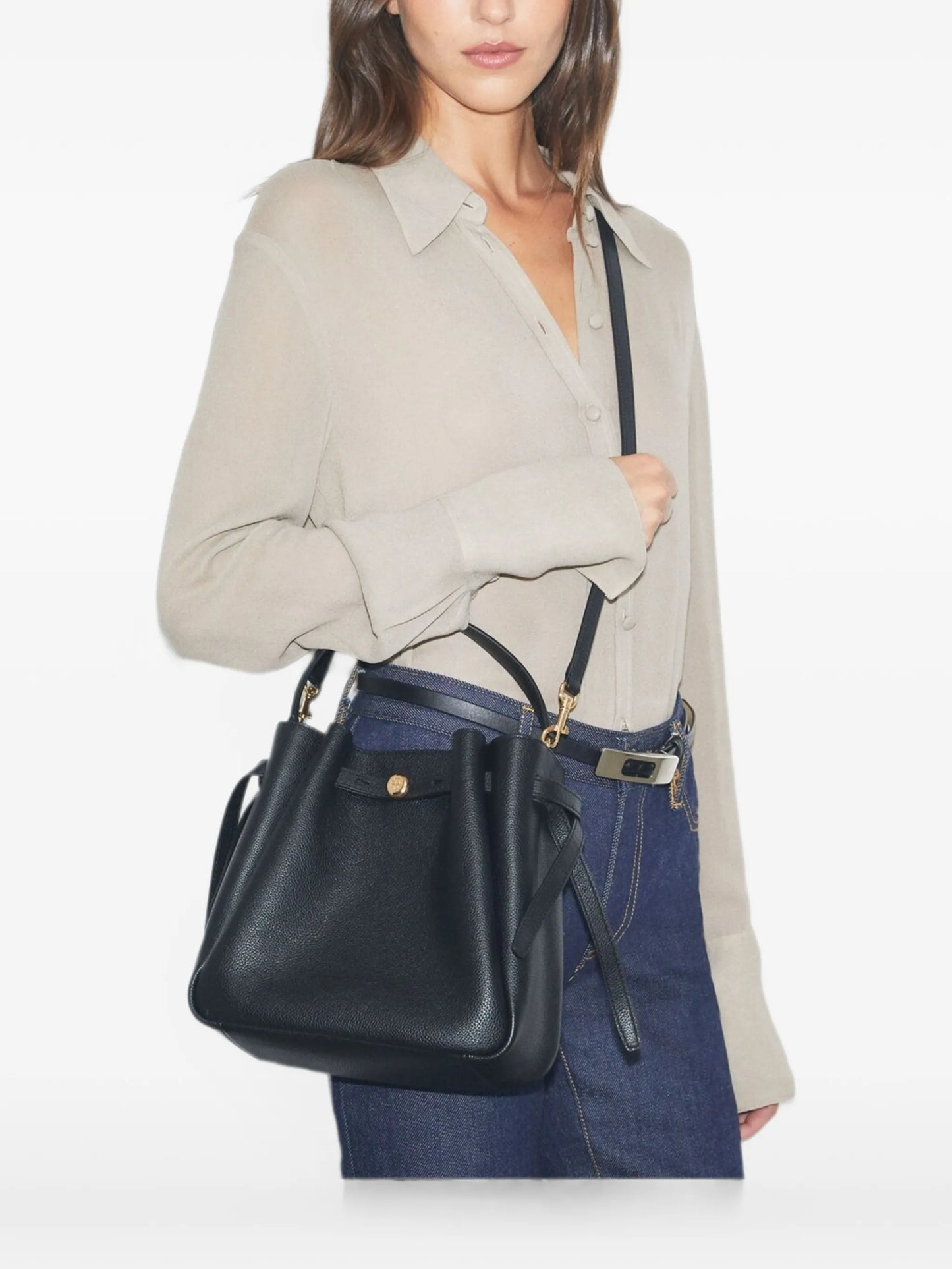 Romy leather shoulder bag
