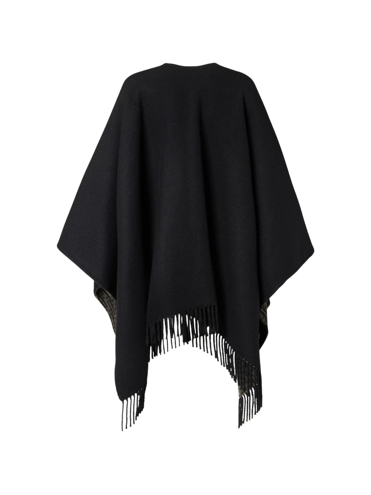 fringed FF-motif poncho