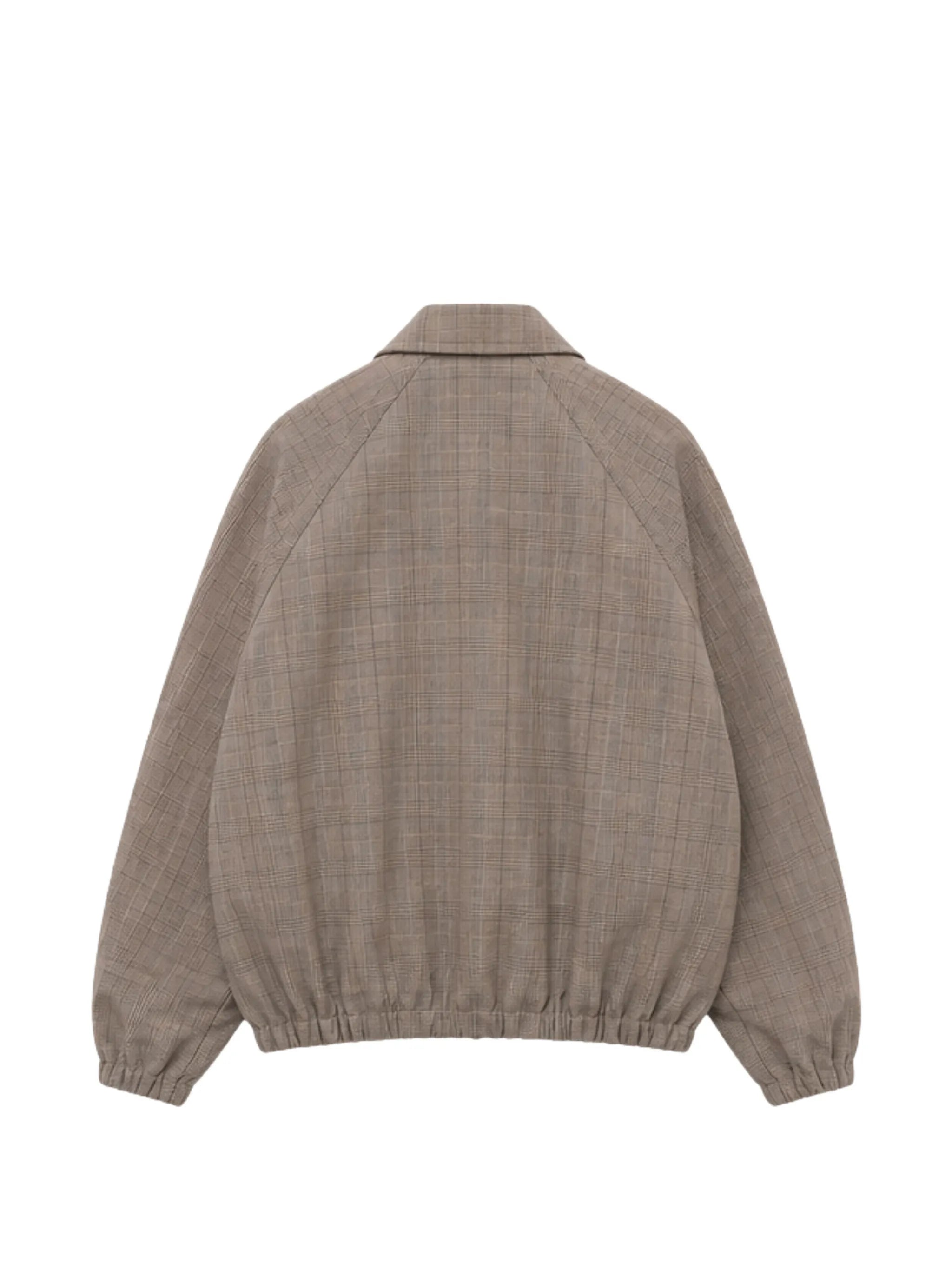 Prince of Wales checked blouson jacket