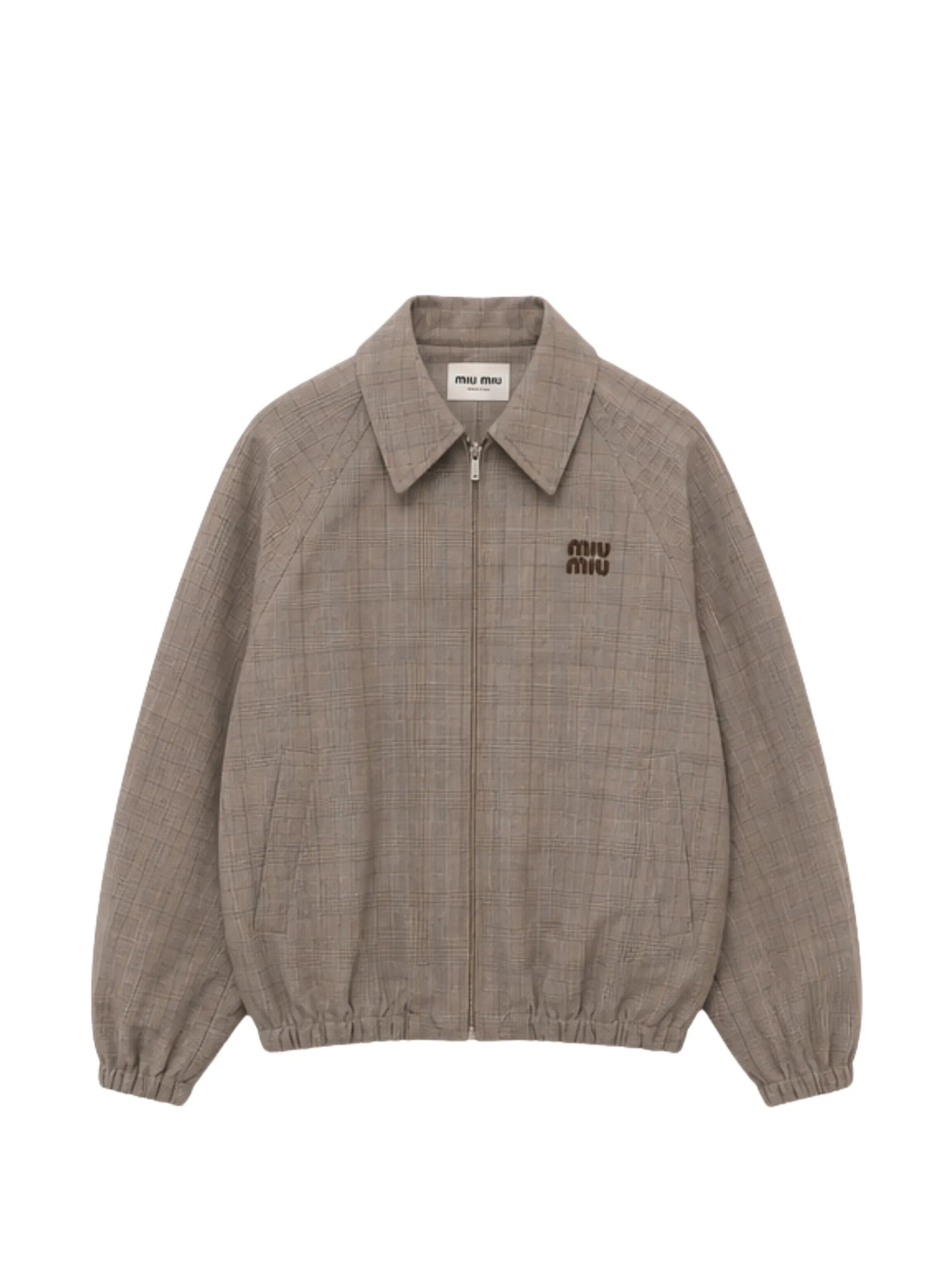 Prince of Wales checked blouson jacket