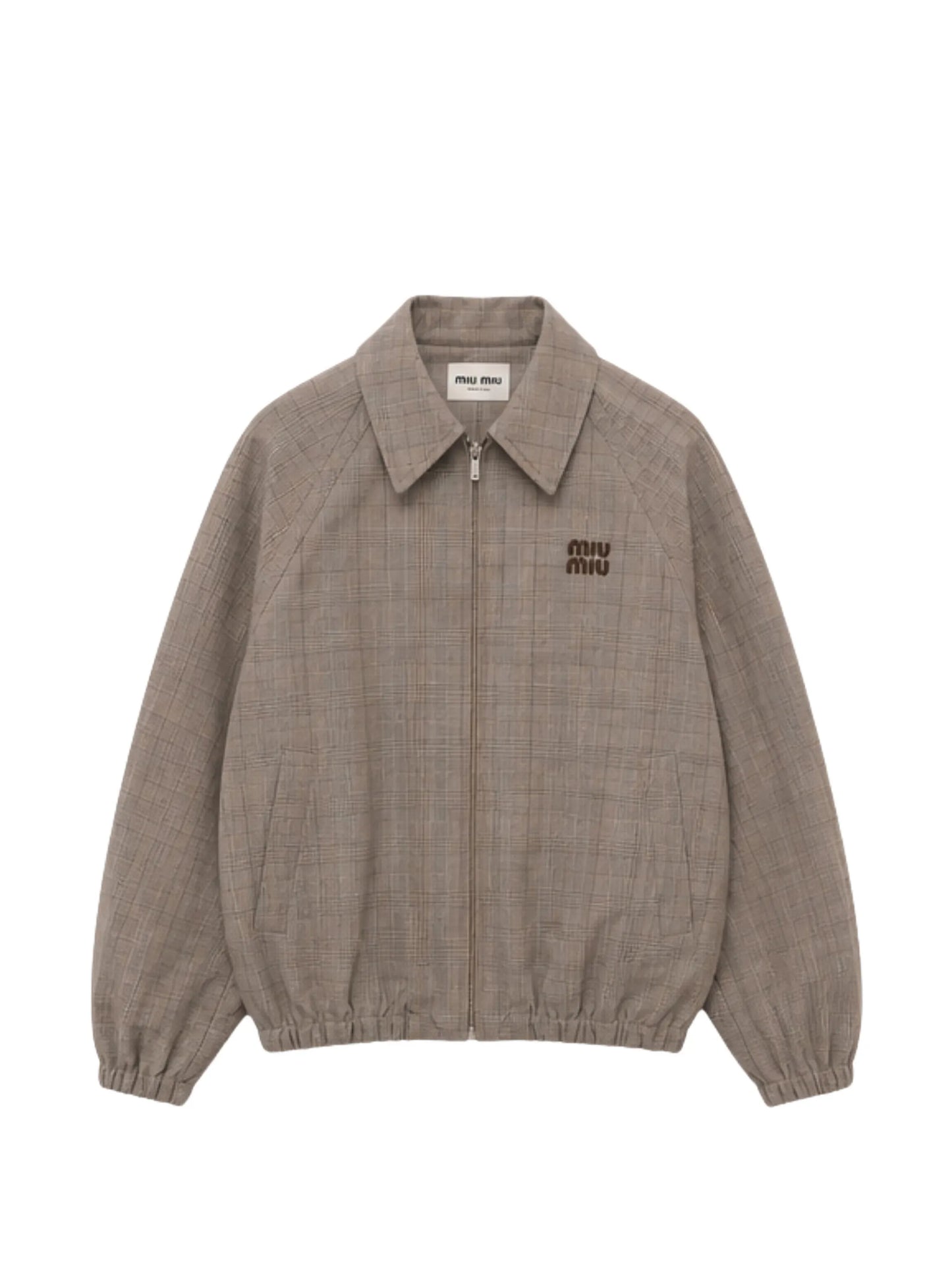 Prince of Wales checked blouson jacket