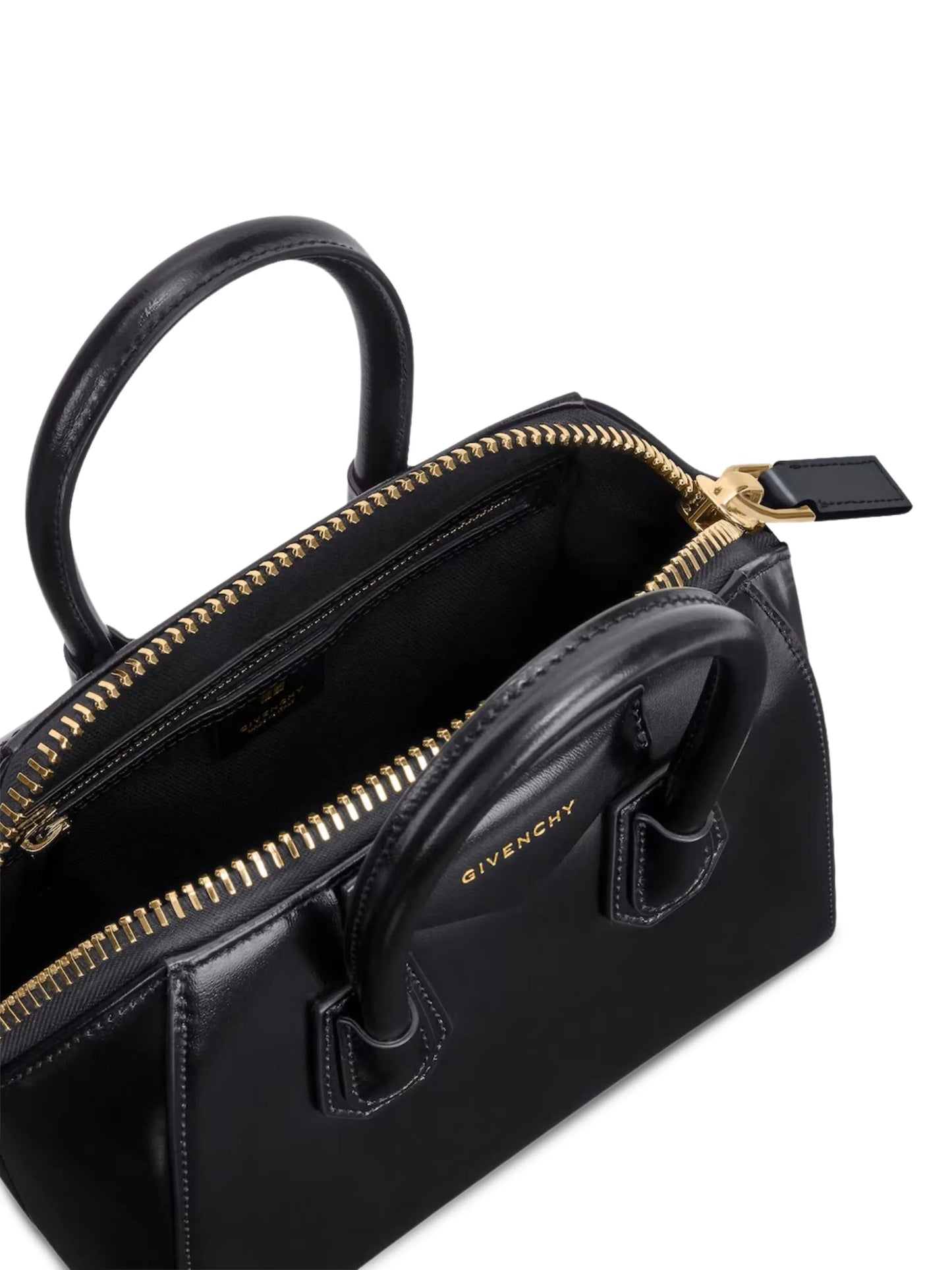 small Antigona catchall bag in shiny grained leather