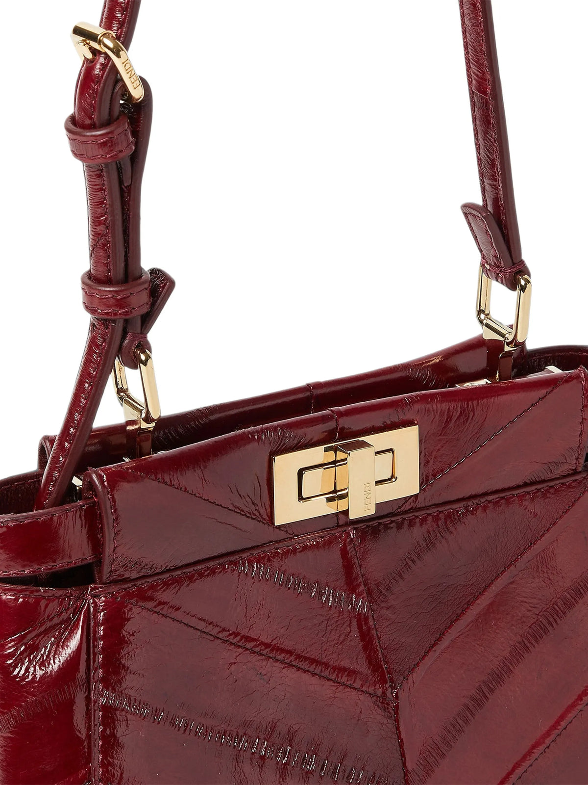 Peekaboo chevron-quilted shoulder bag