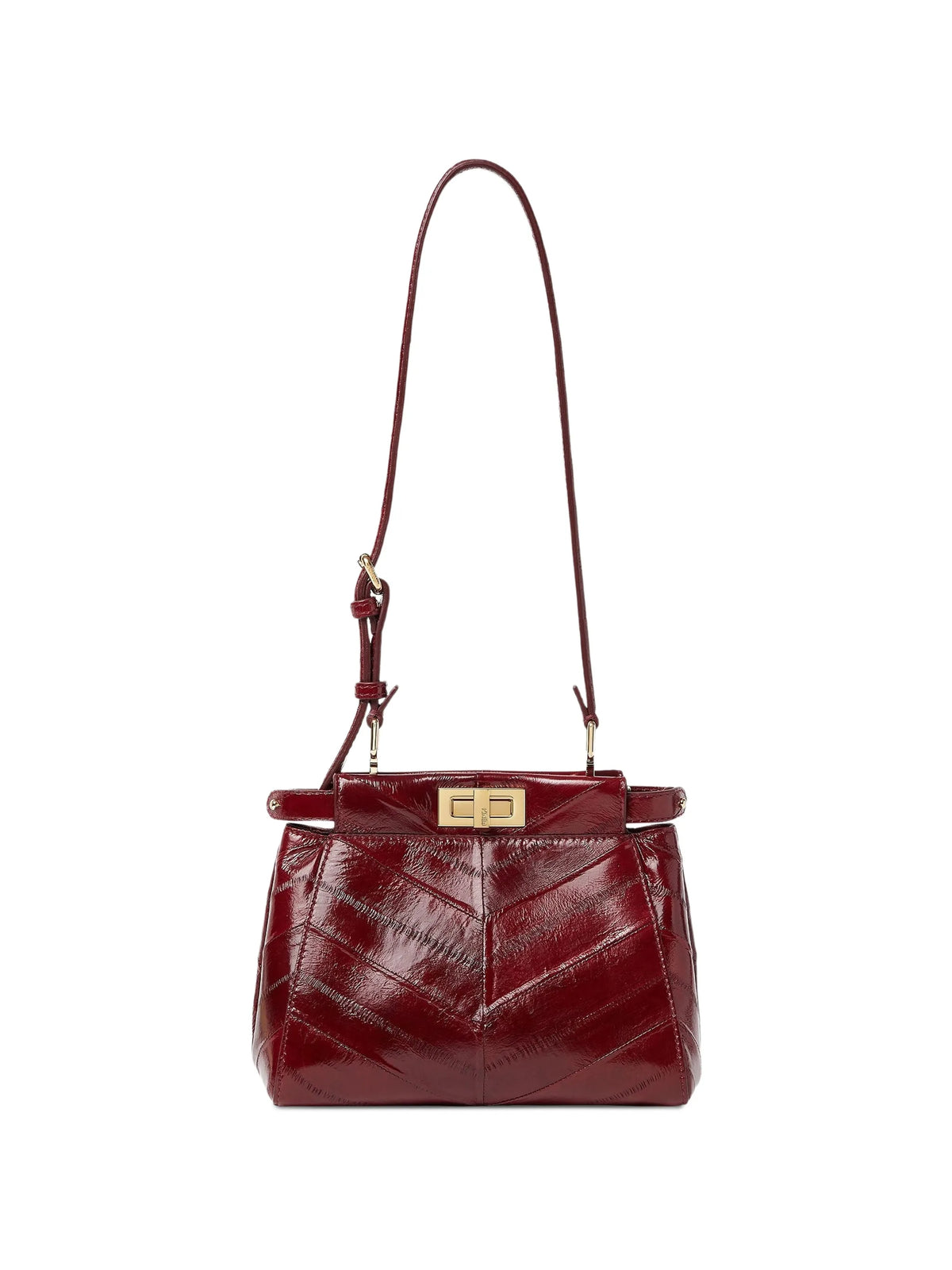 Peekaboo chevron-quilted shoulder bag