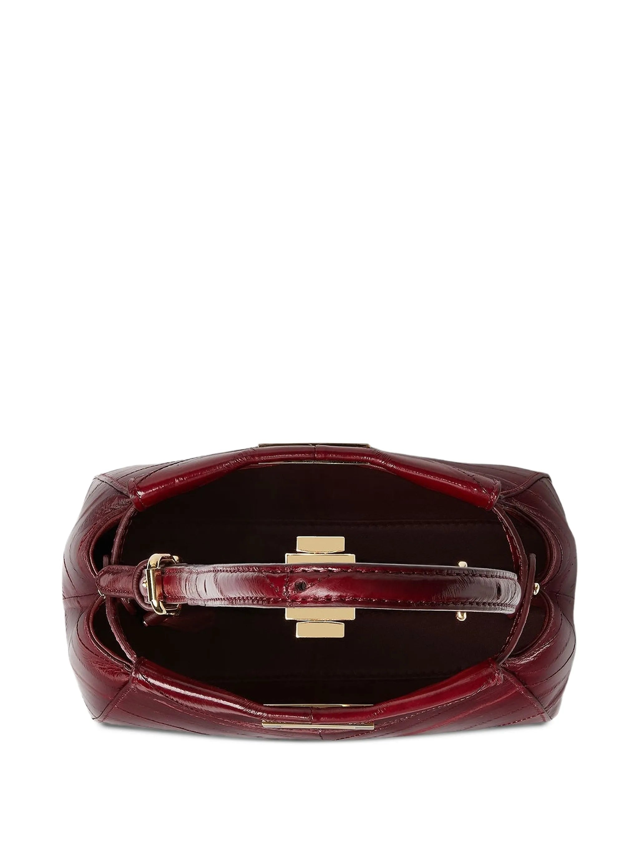 Peekaboo chevron-quilted shoulder bag
