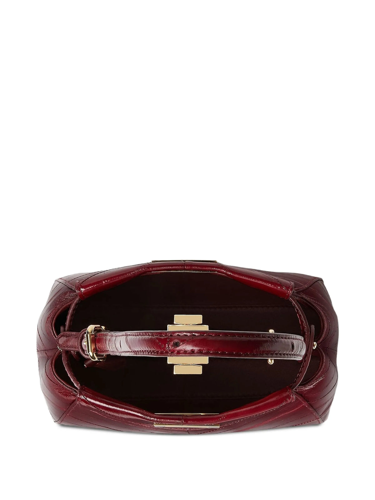 Peekaboo chevron-quilted shoulder bag