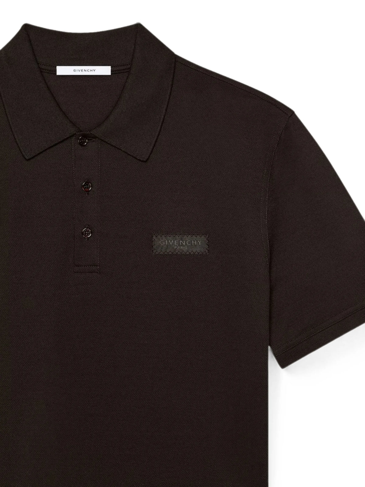 logo-patch knit polo shirt