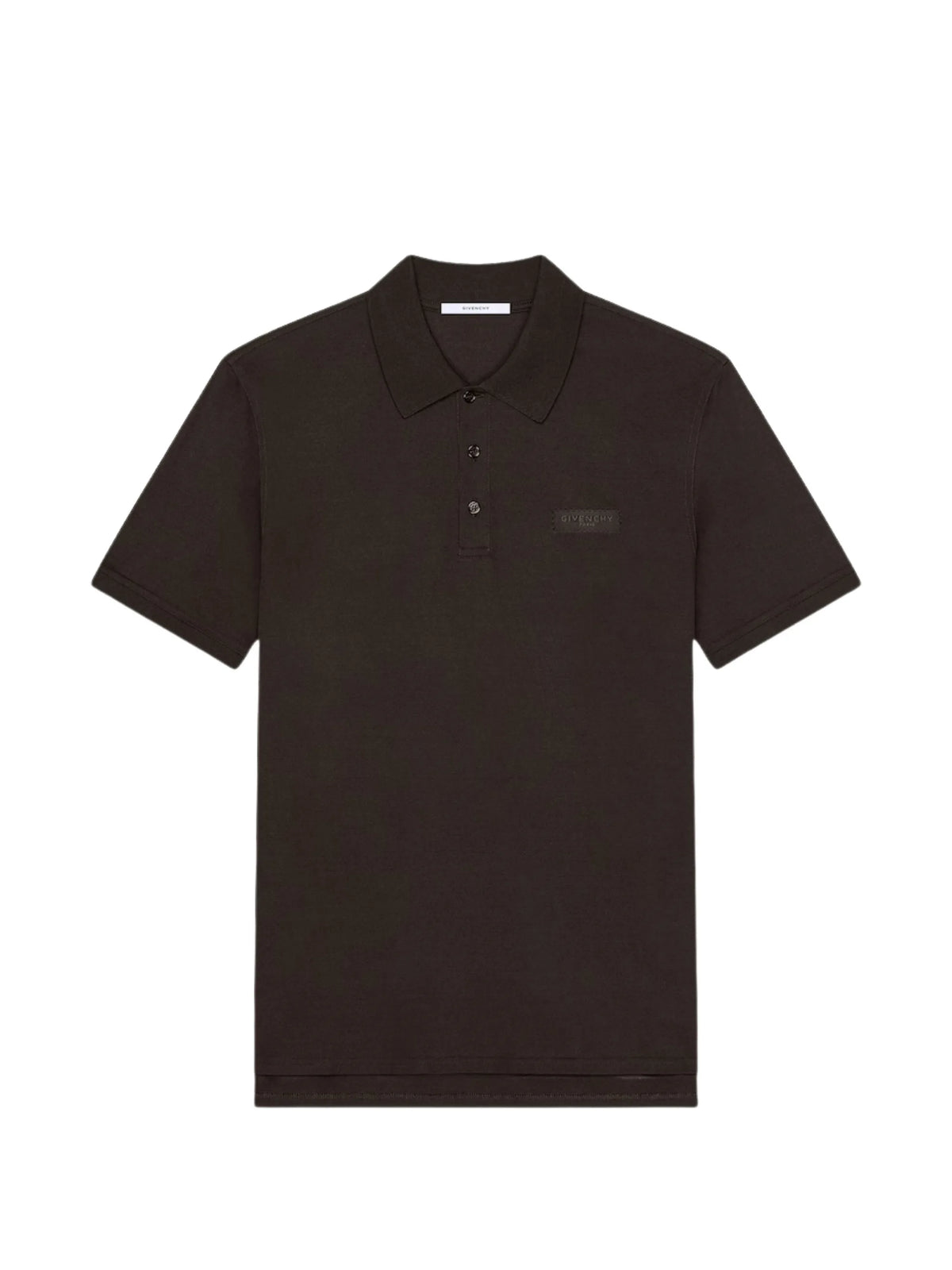 logo-patch knit polo shirt