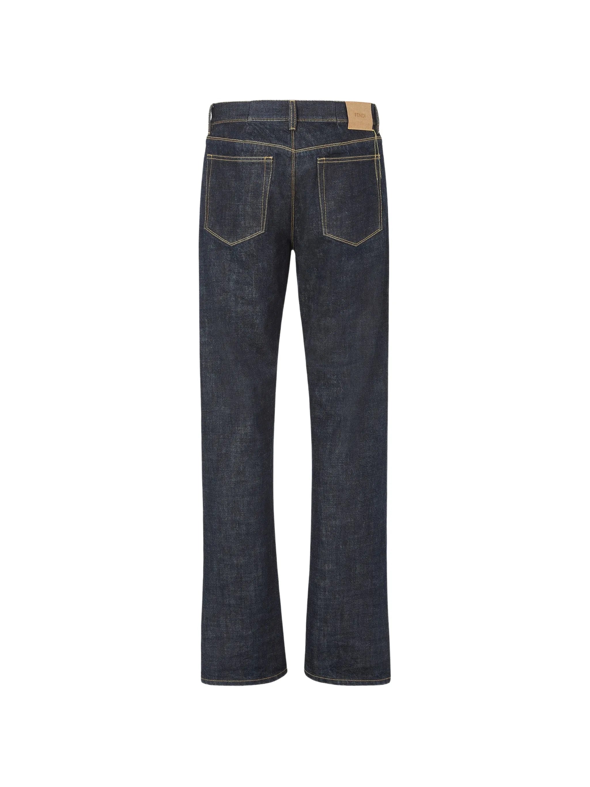 contrast-stitch jeans