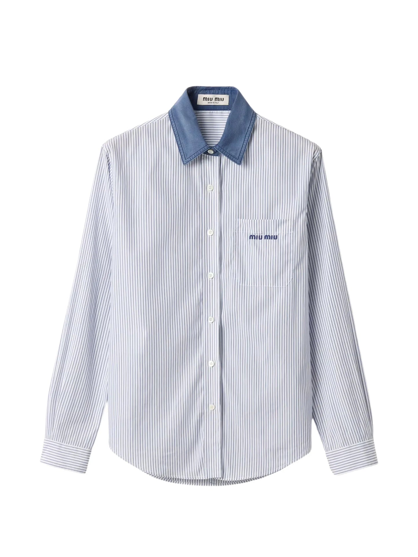 striped poplin shirt