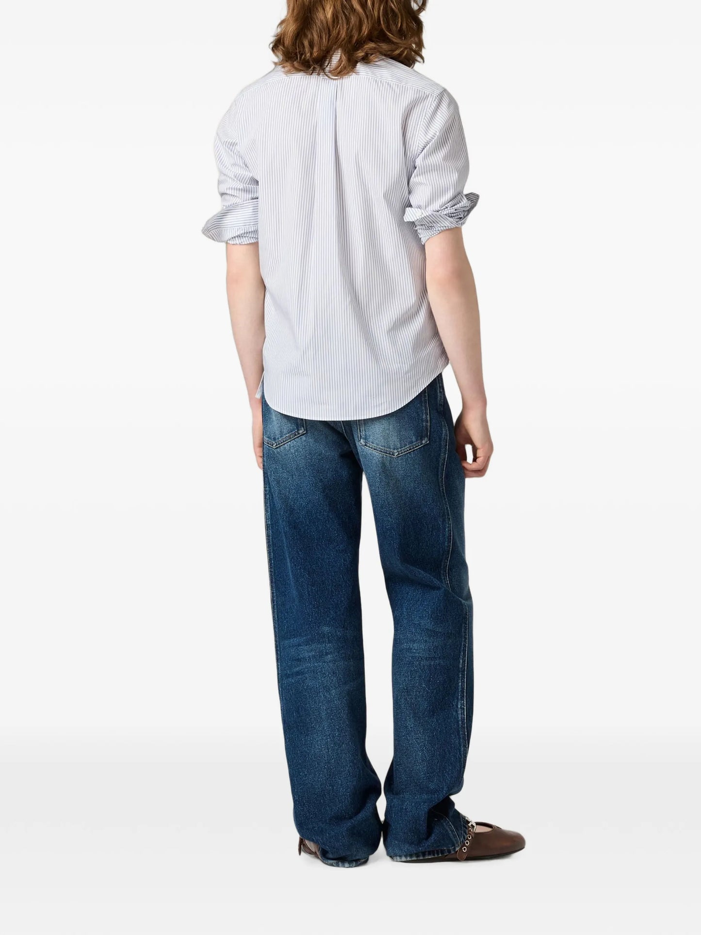 striped poplin shirt